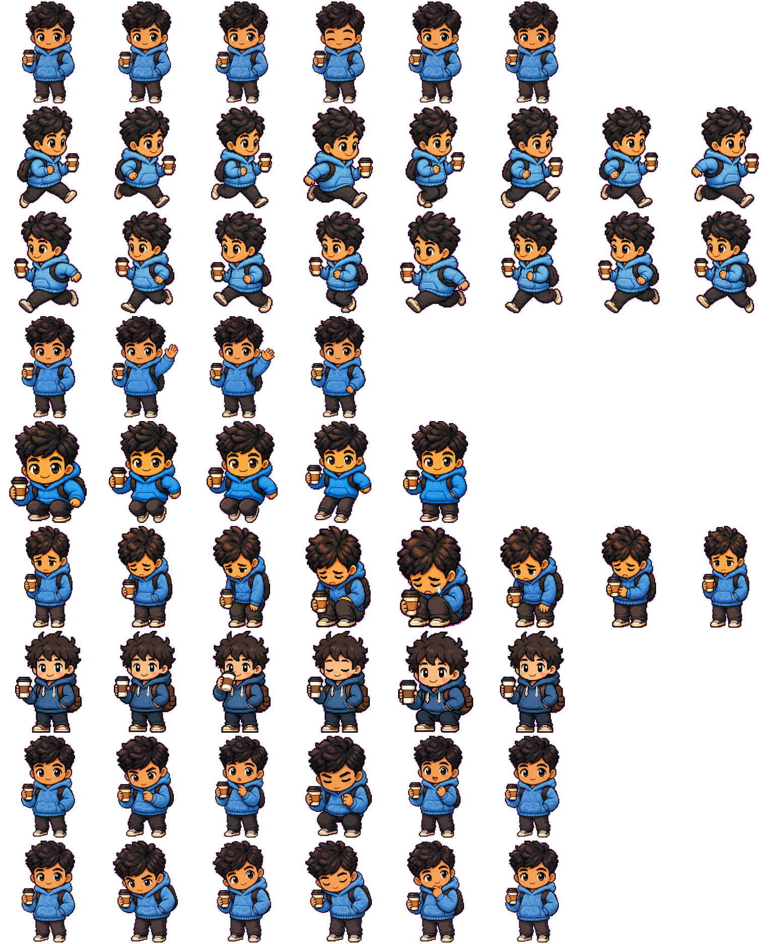 Coffee Buddy spritesheet preview
