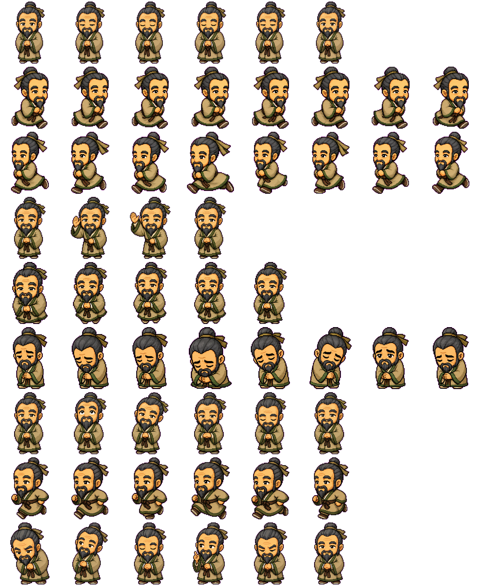 Confucius spritesheet preview