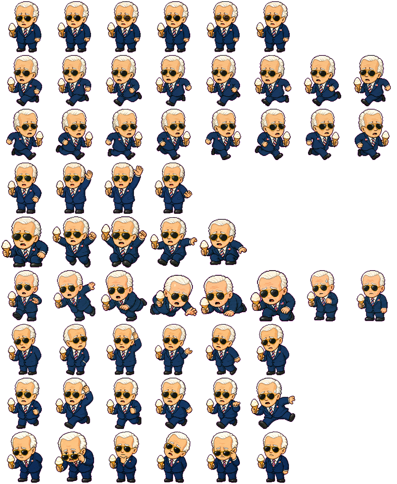 Confused Biden spritesheet preview