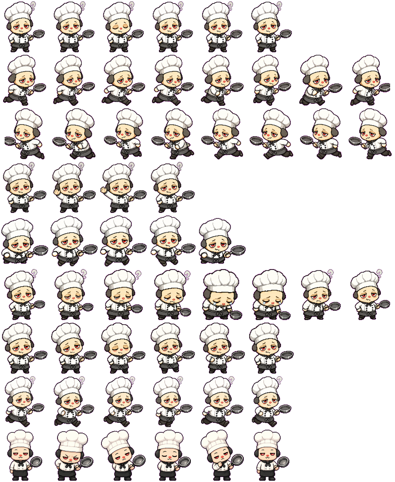 Cooked Cook spritesheet preview
