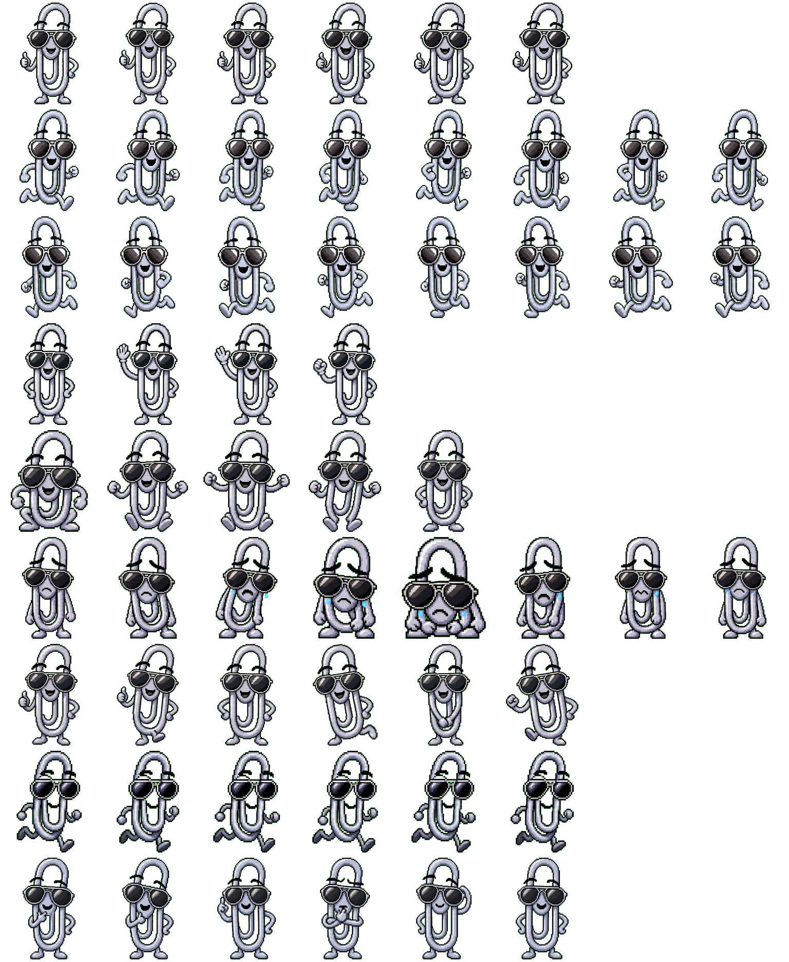 Cool Clippy spritesheet preview