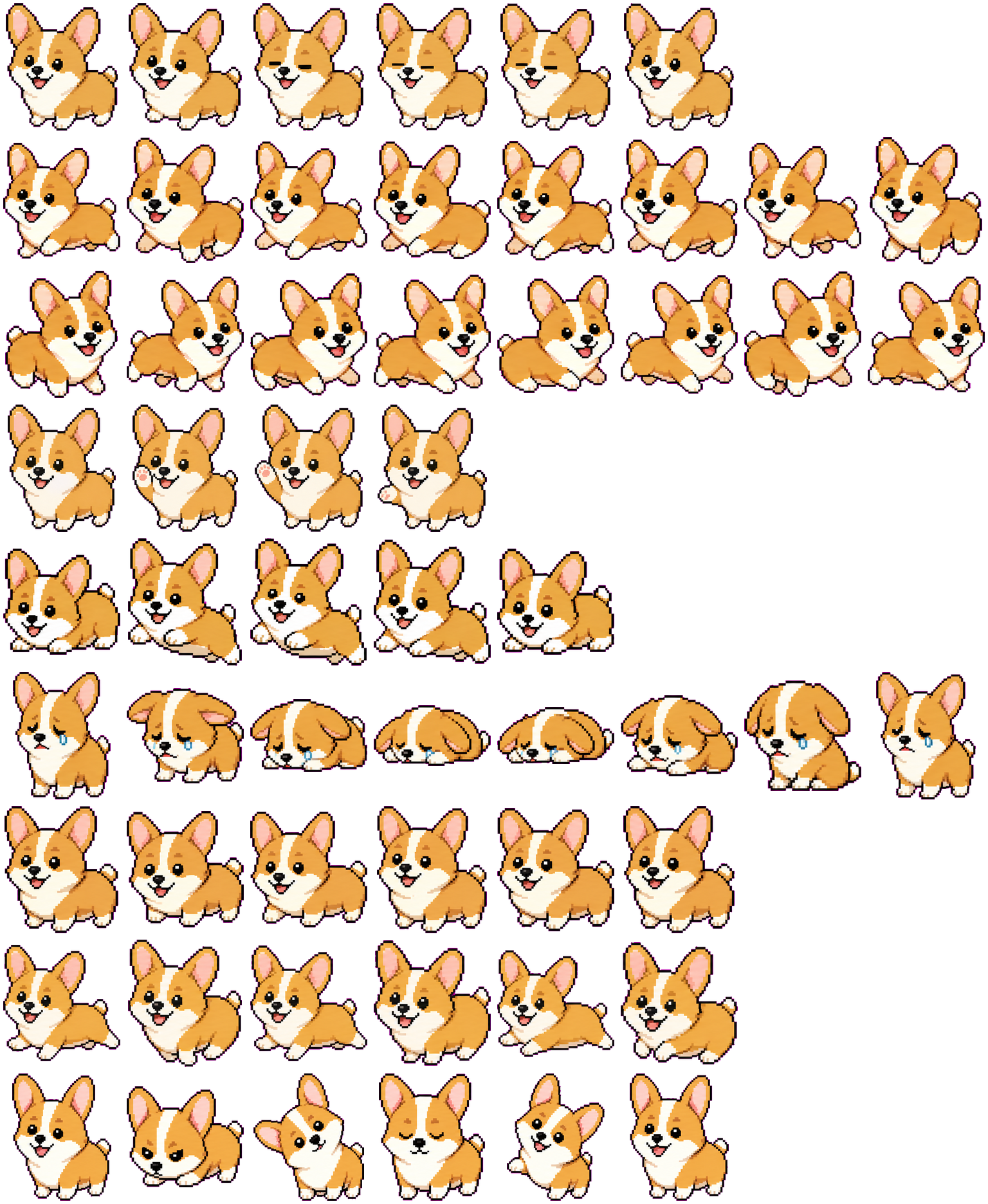 Corgi spritesheet preview