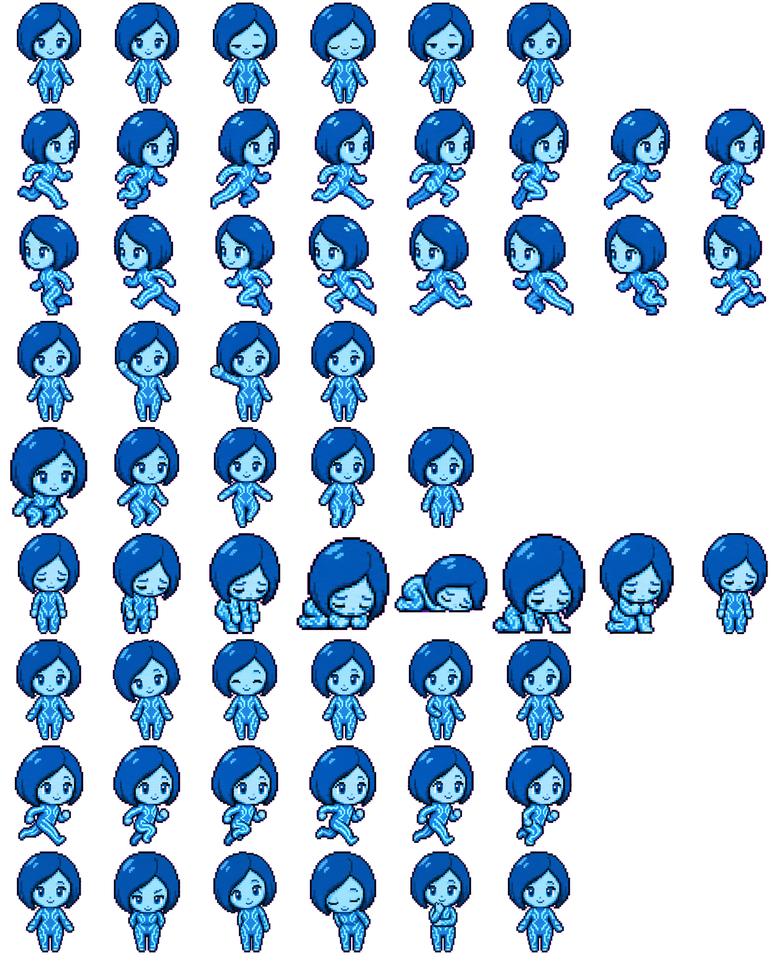 Cortana spritesheet preview