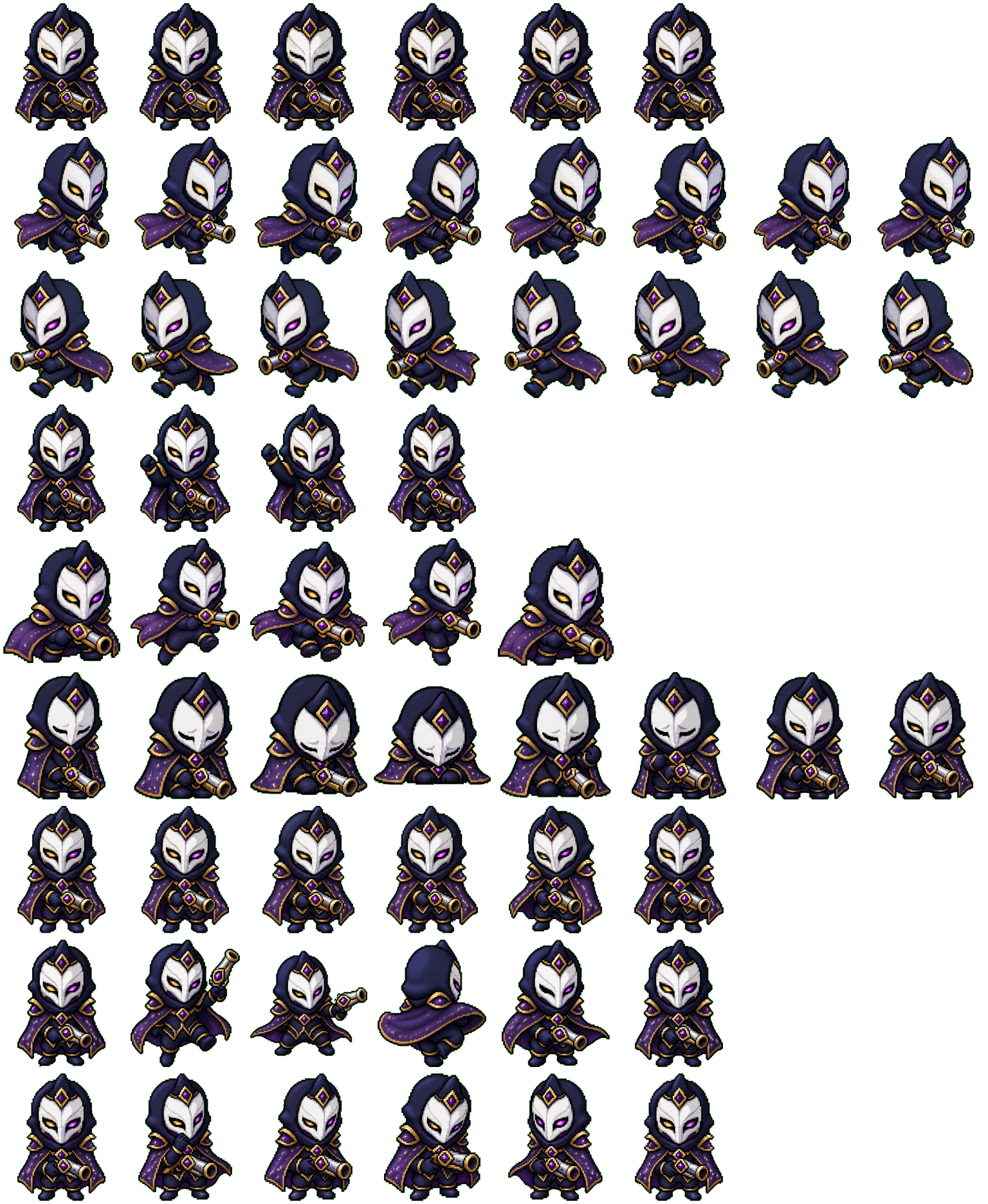 Cosmic Jhin animated desktop pet preview for Codex Pet