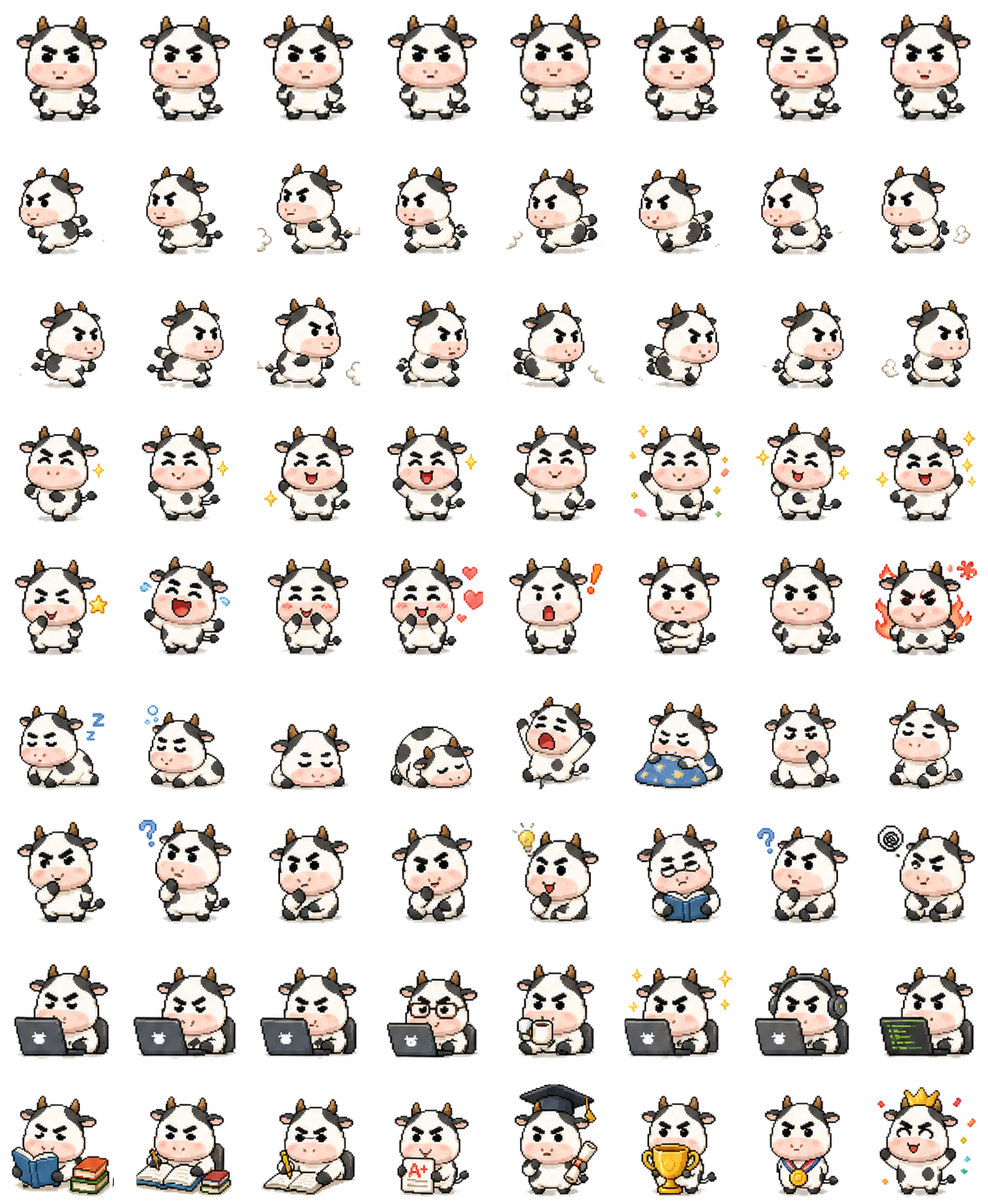 Cow spritesheet preview