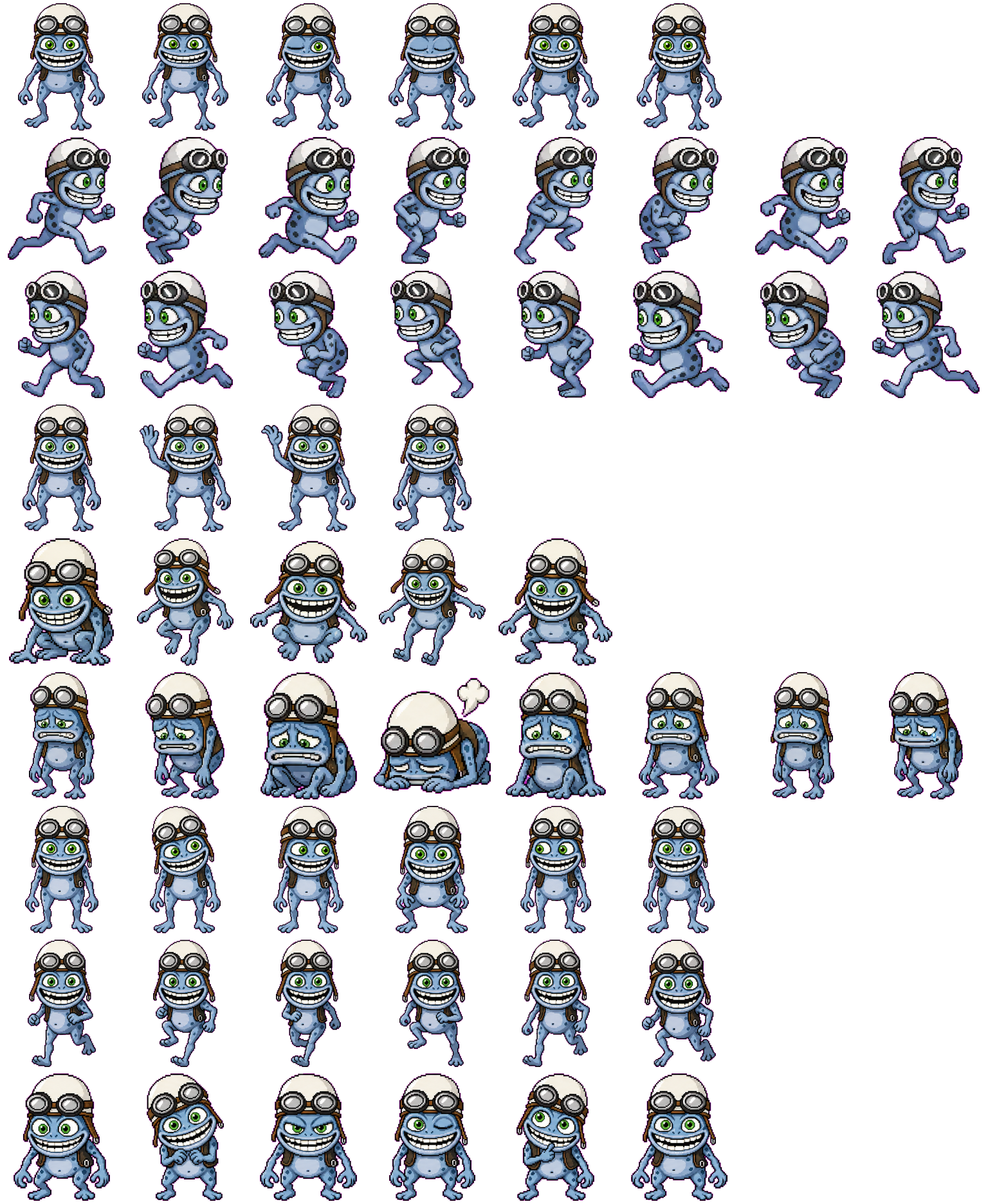 Crazy Frog spritesheet preview