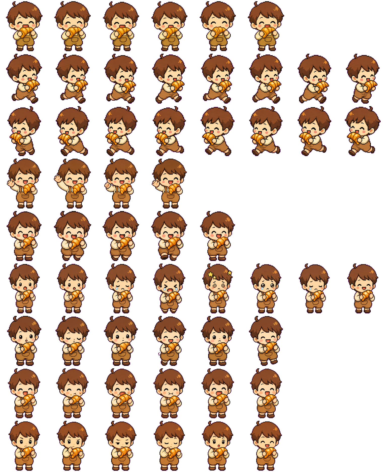 Croissant Kid Codex Pet アニメーションデスクトップペットのプレビュー