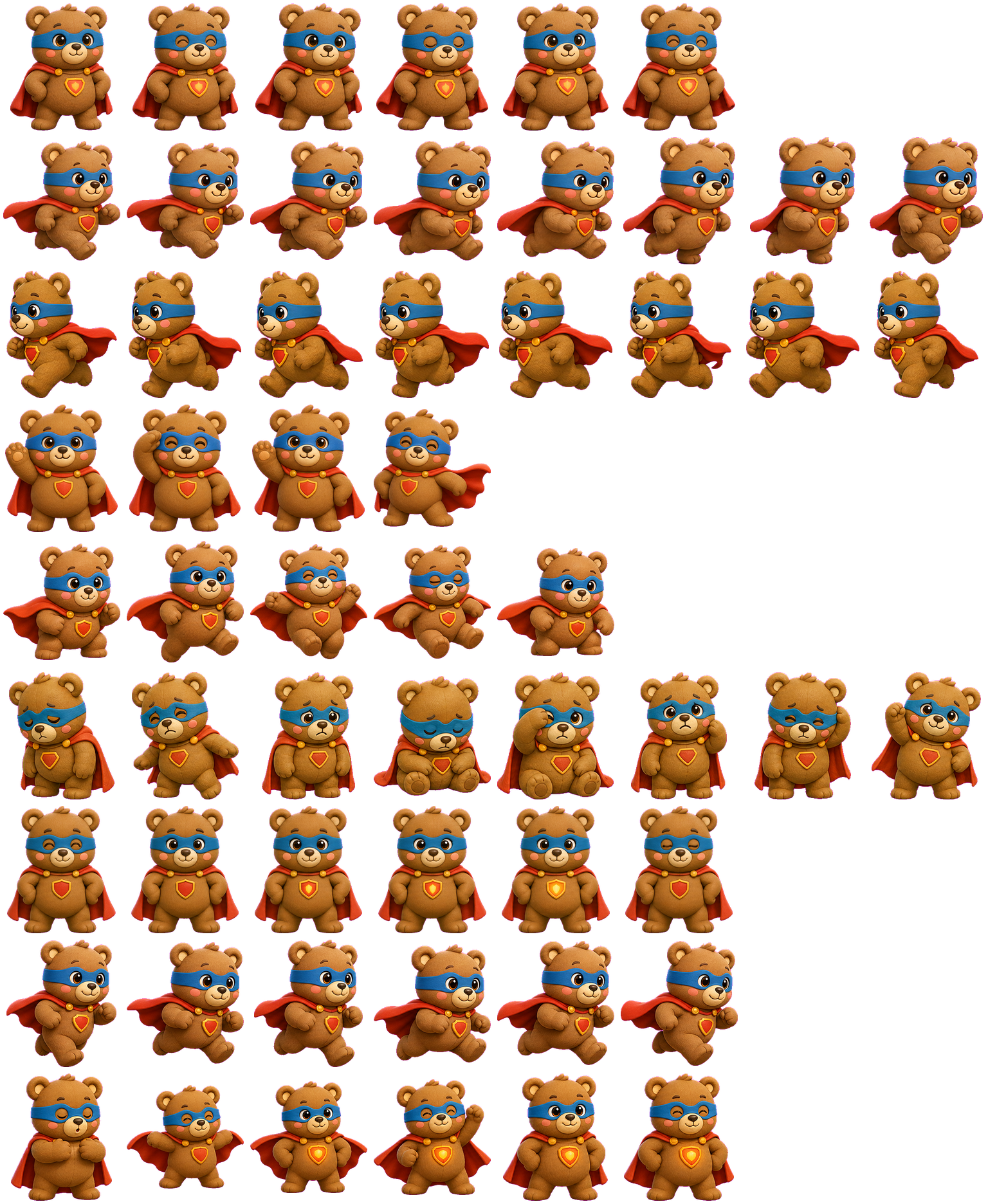 Cuddles spritesheet preview