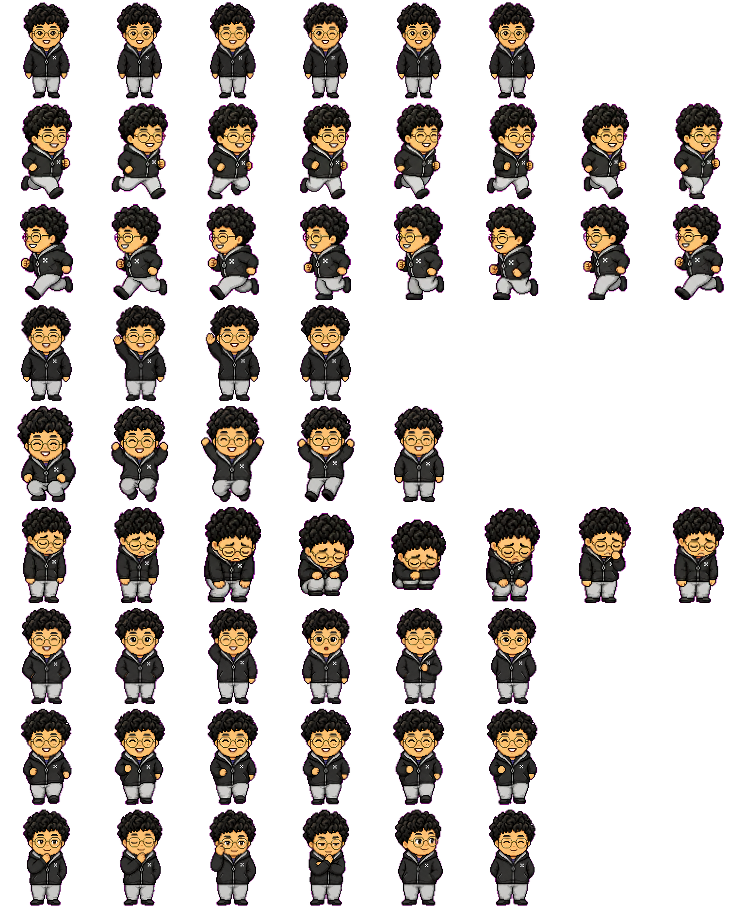 XiaER spritesheet preview