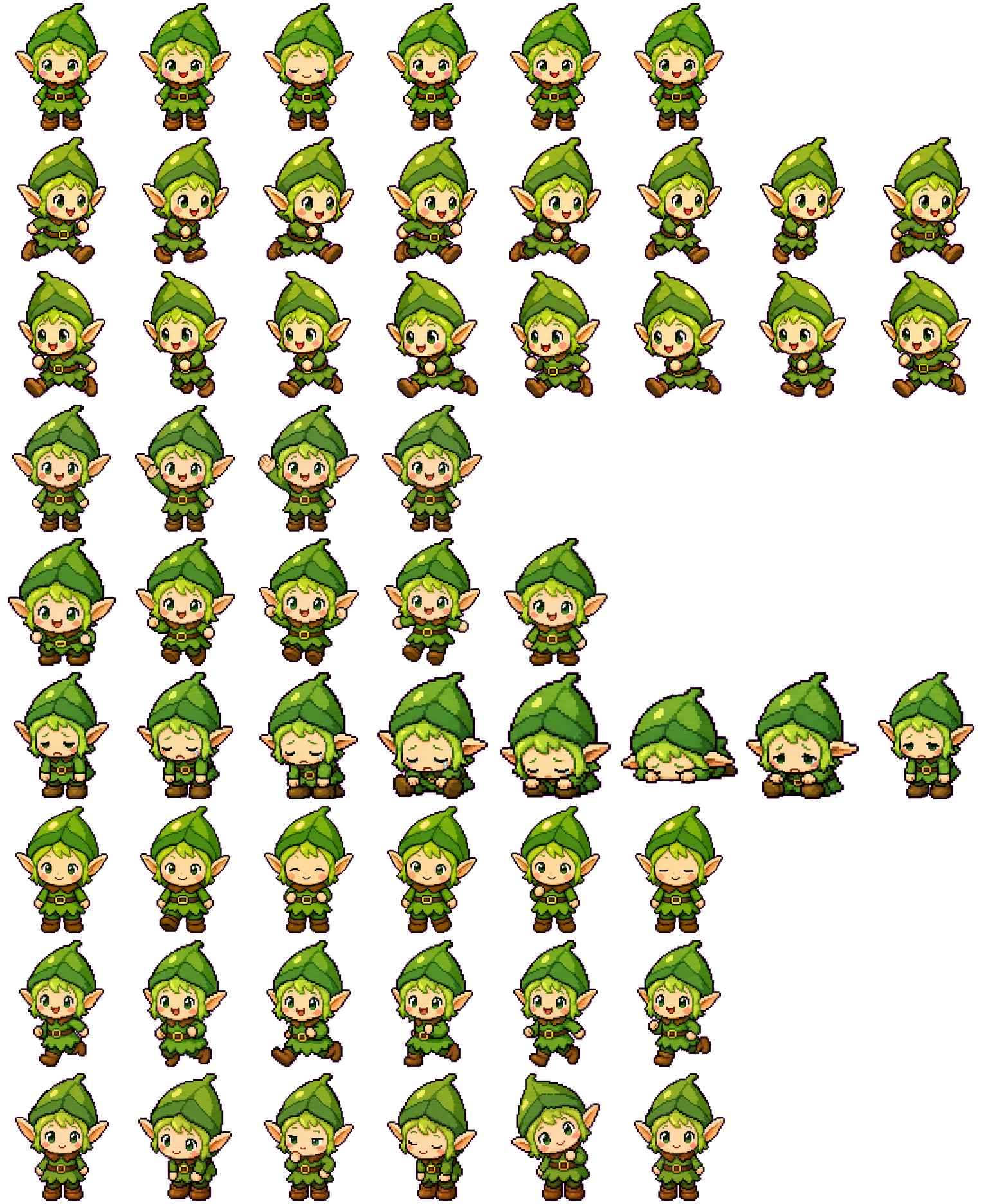 Delfie spritesheet preview