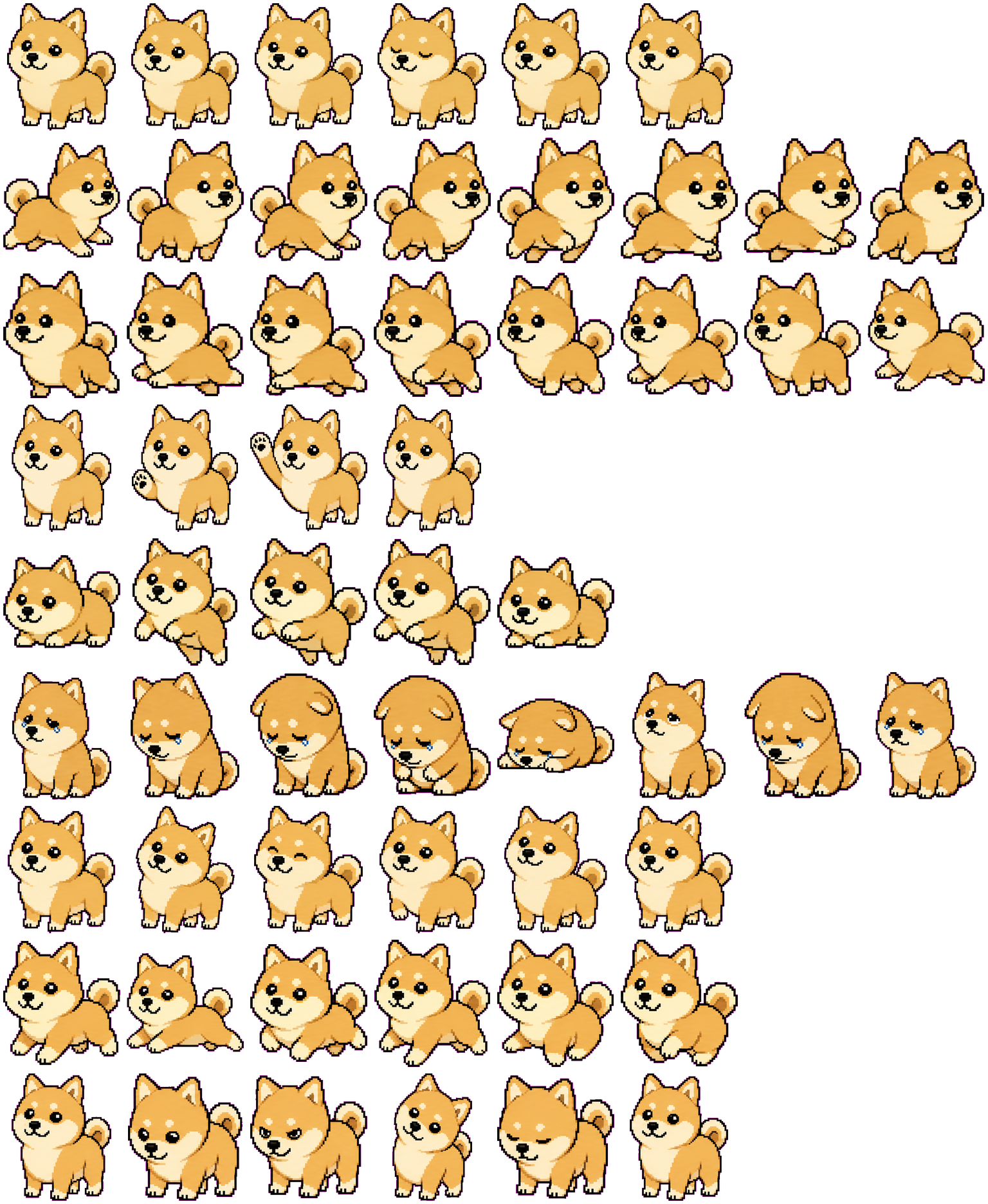 Doge spritesheet preview