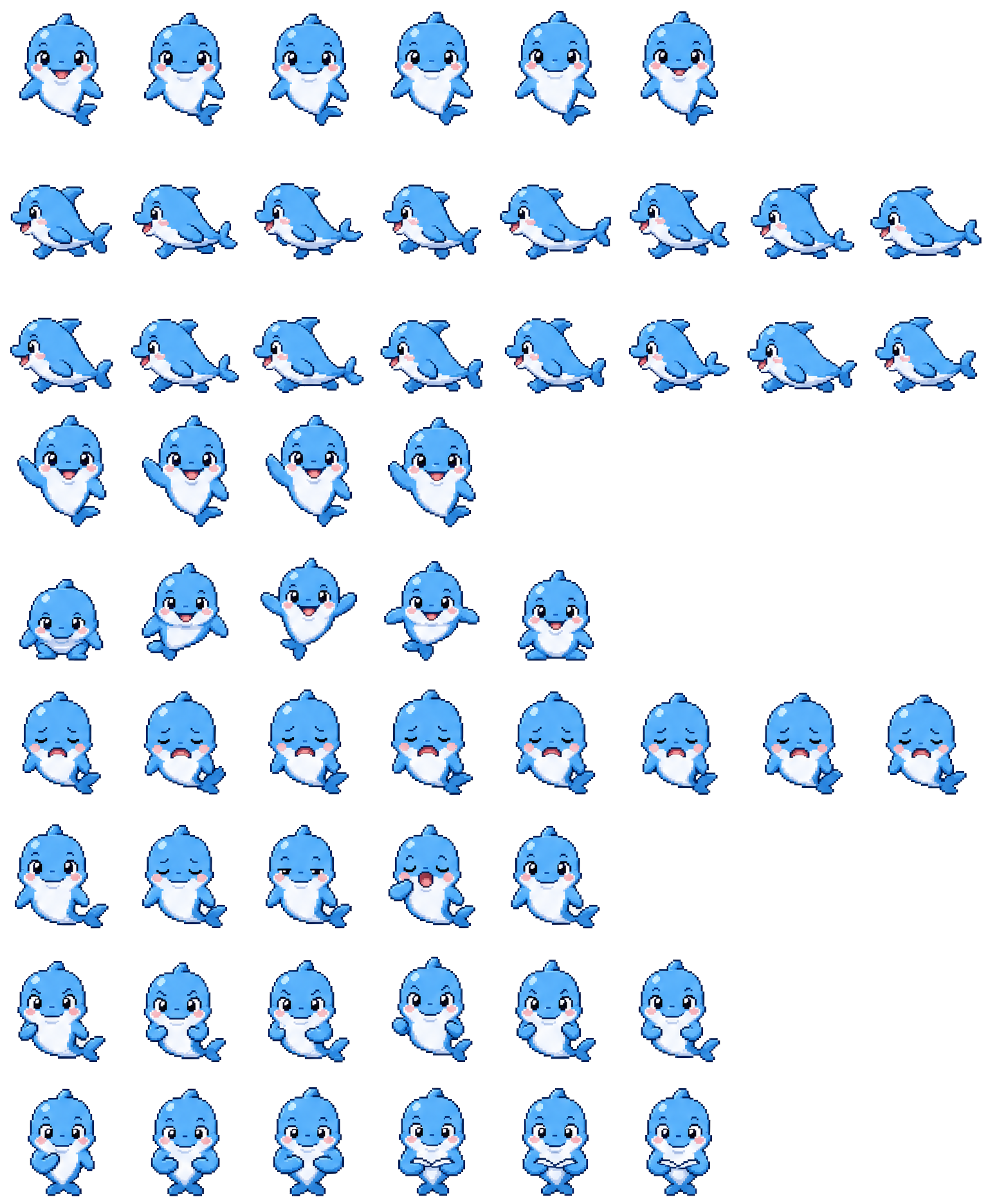 dolphin spritesheet preview