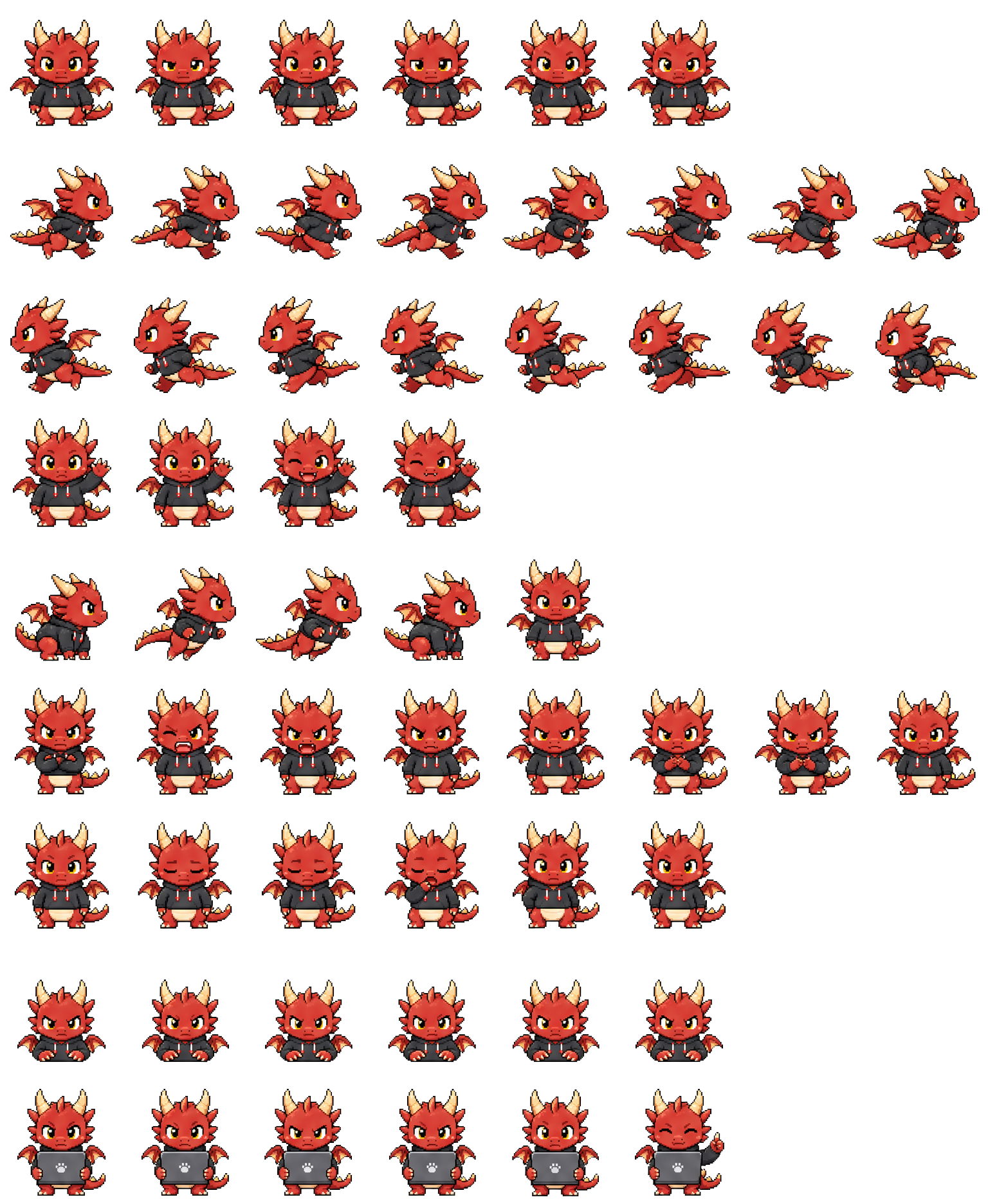 dragon spritesheet preview
