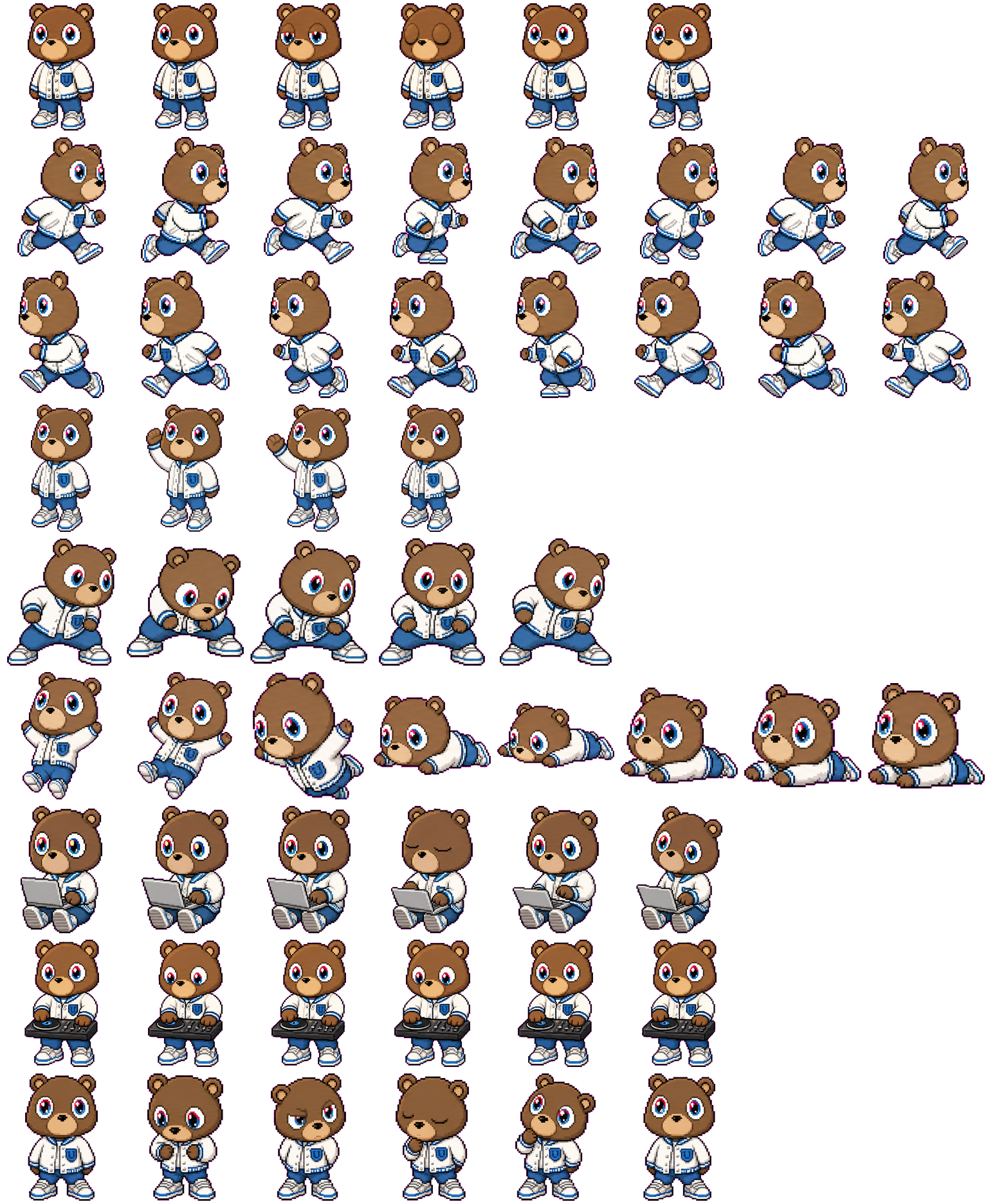 Dropout Bear animated desktop pet preview for Codex Pet