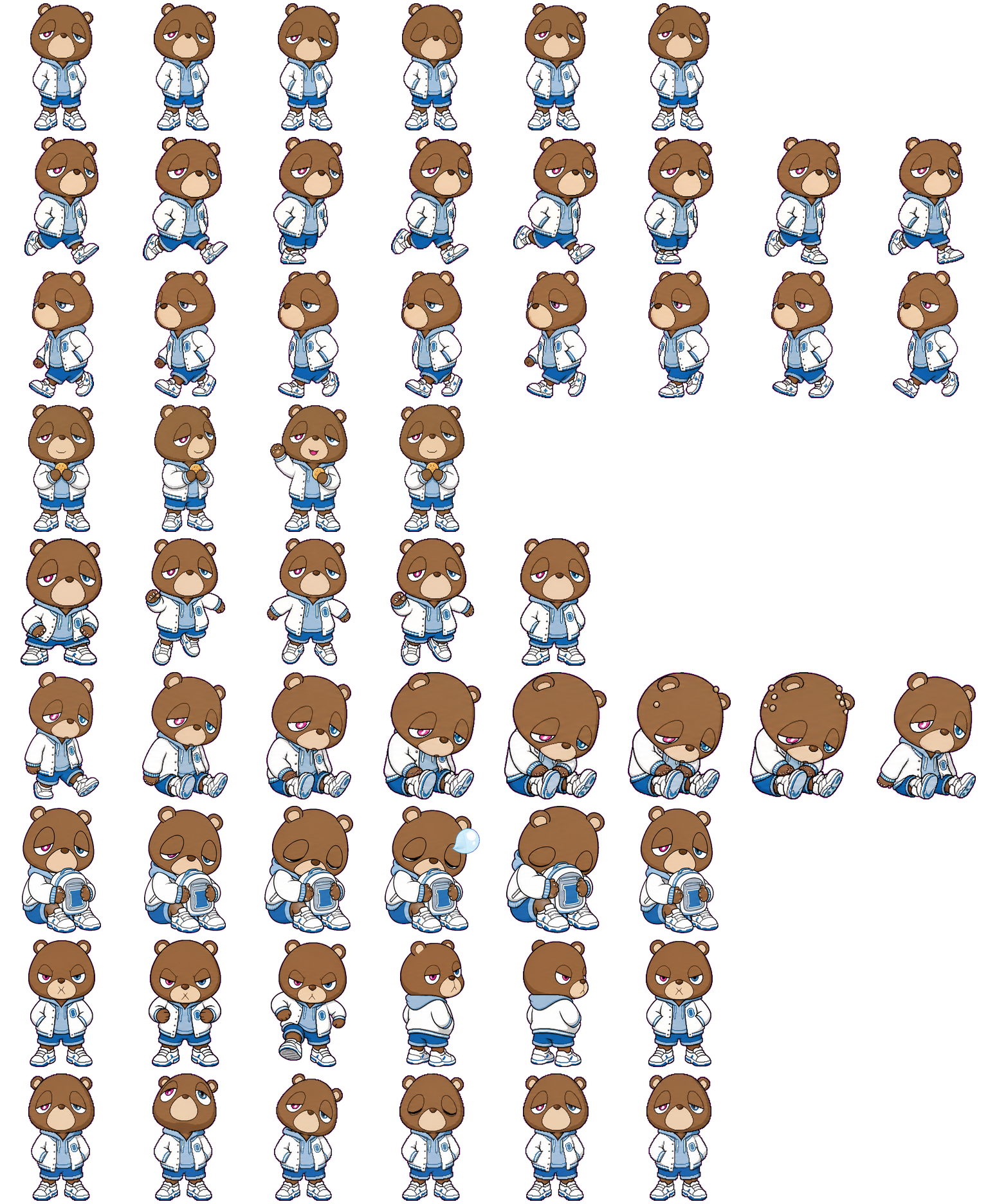 Dropout Bear spritesheet preview