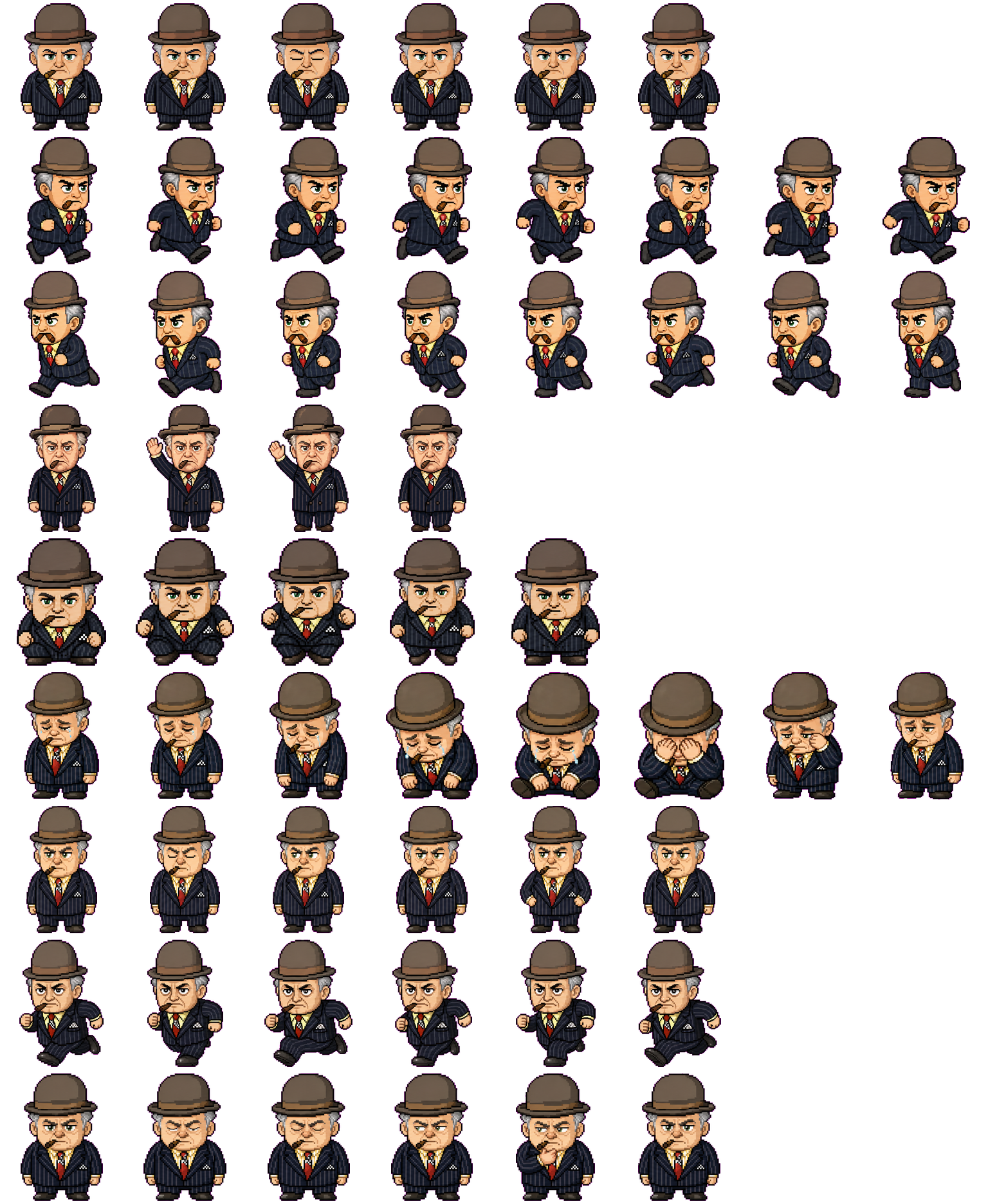 Egon Olsen spritesheet preview