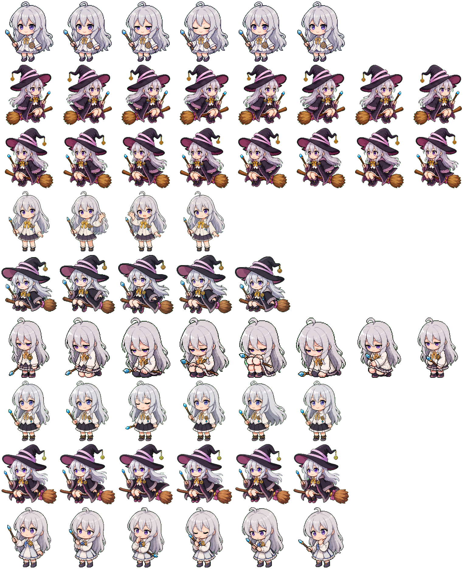 Elaina spritesheet preview