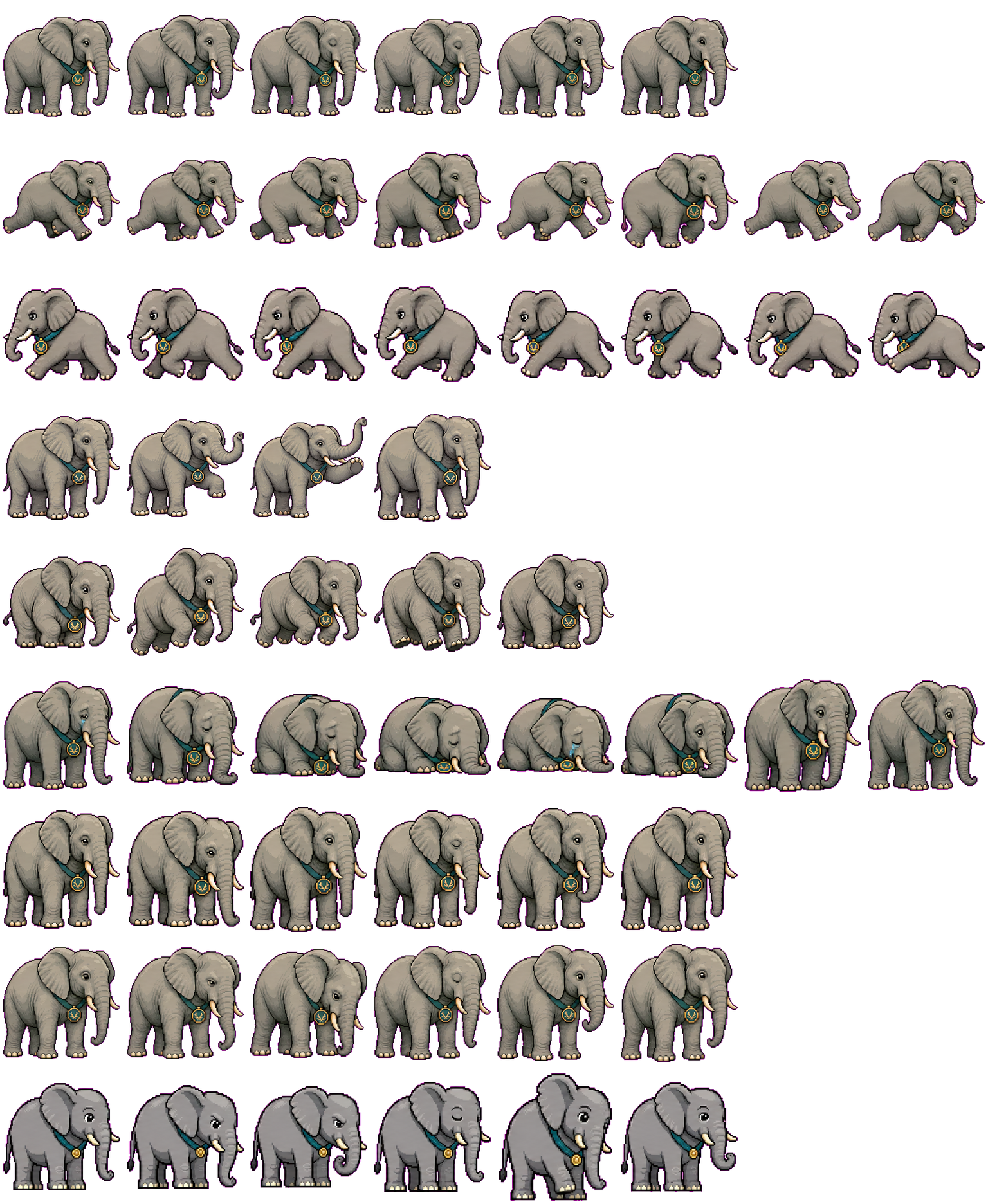 Elephant spritesheet preview
