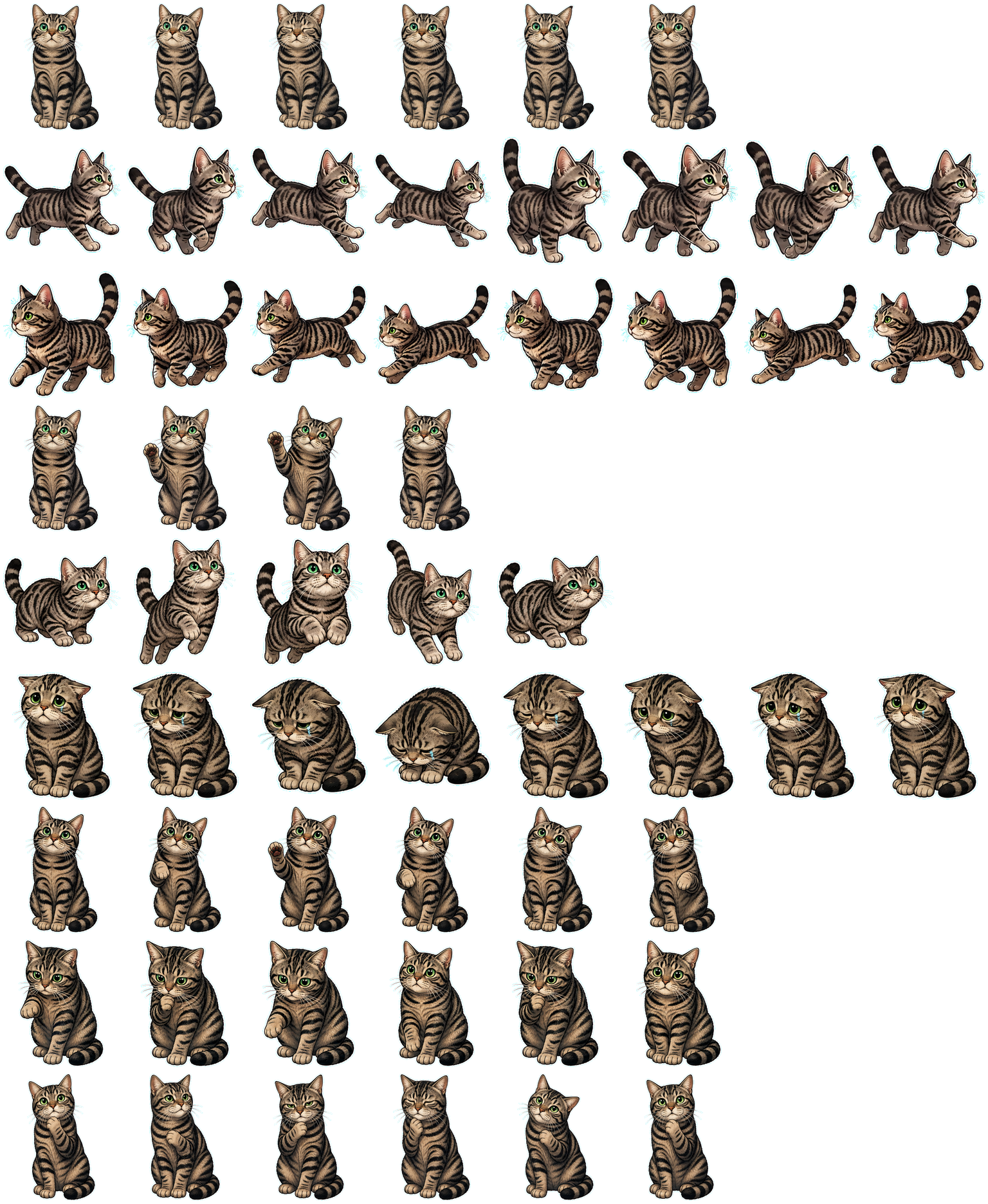 Emerald Tabby animated desktop pet preview for Codex Pet
