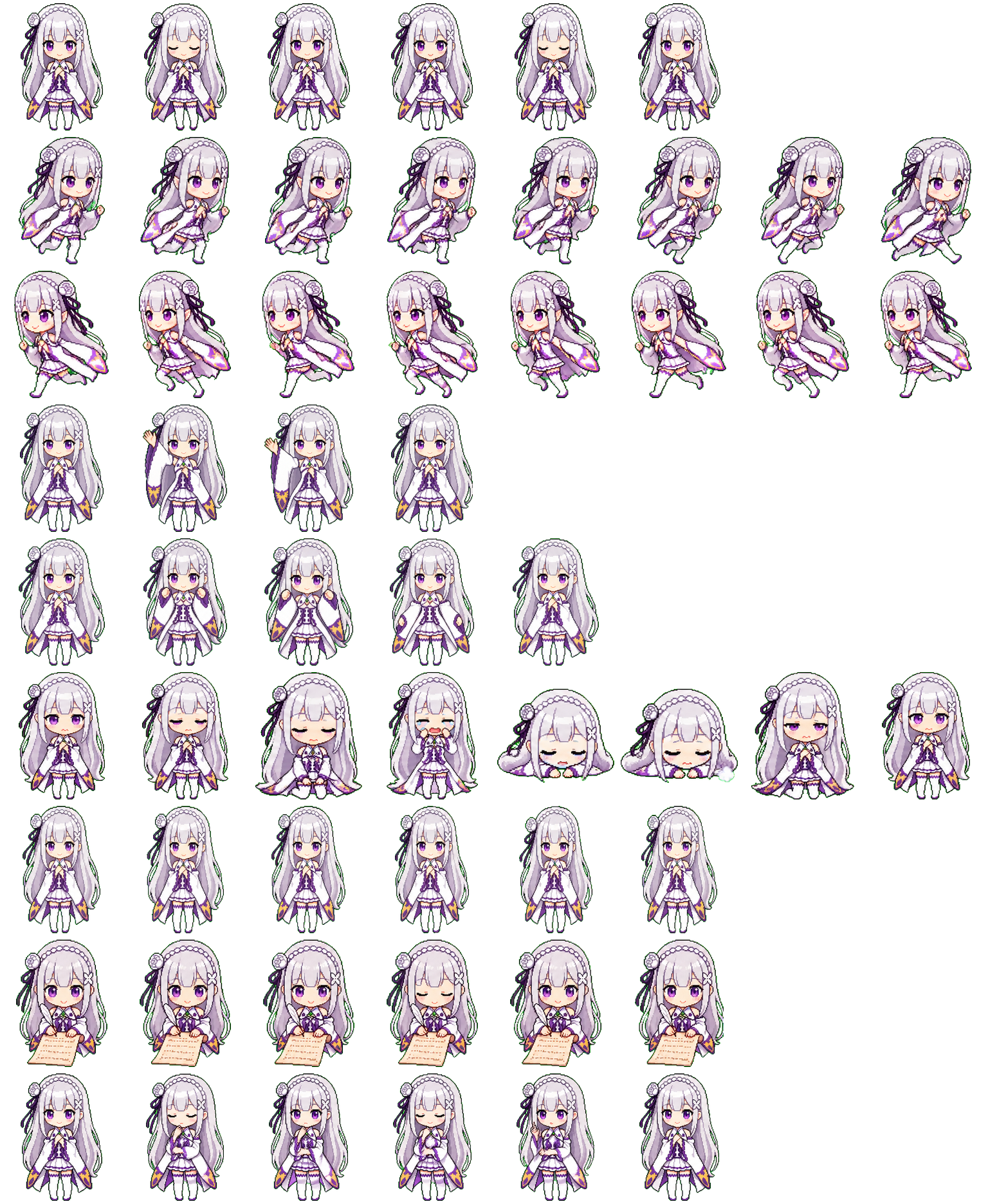 Emilia(爱蜜莉雅) spritesheet preview
