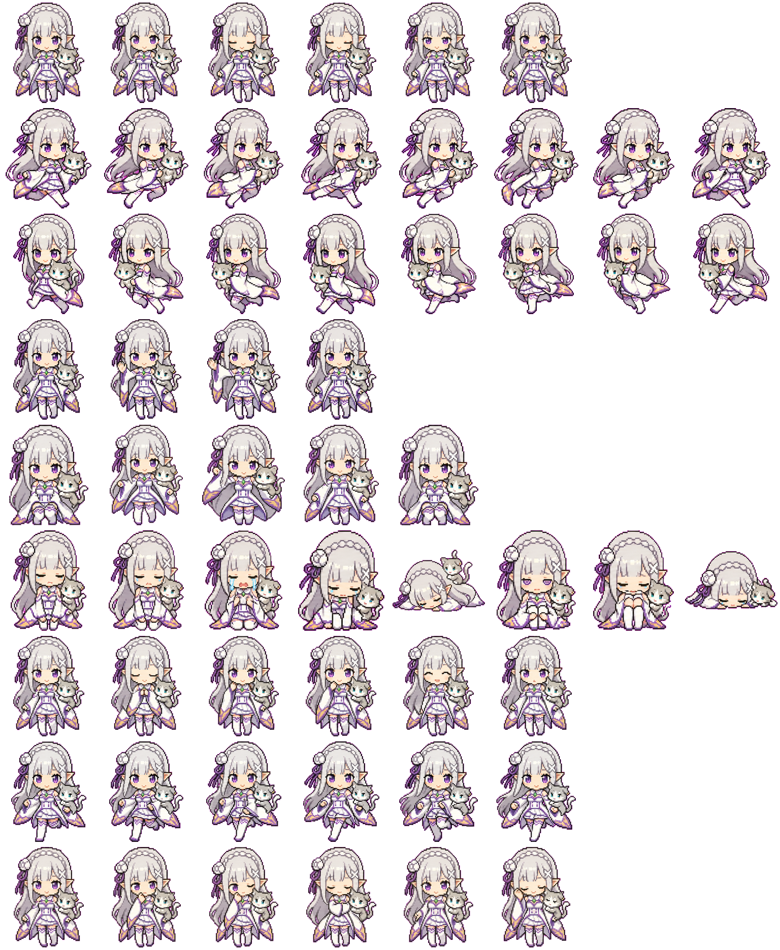 Emilia spritesheet preview