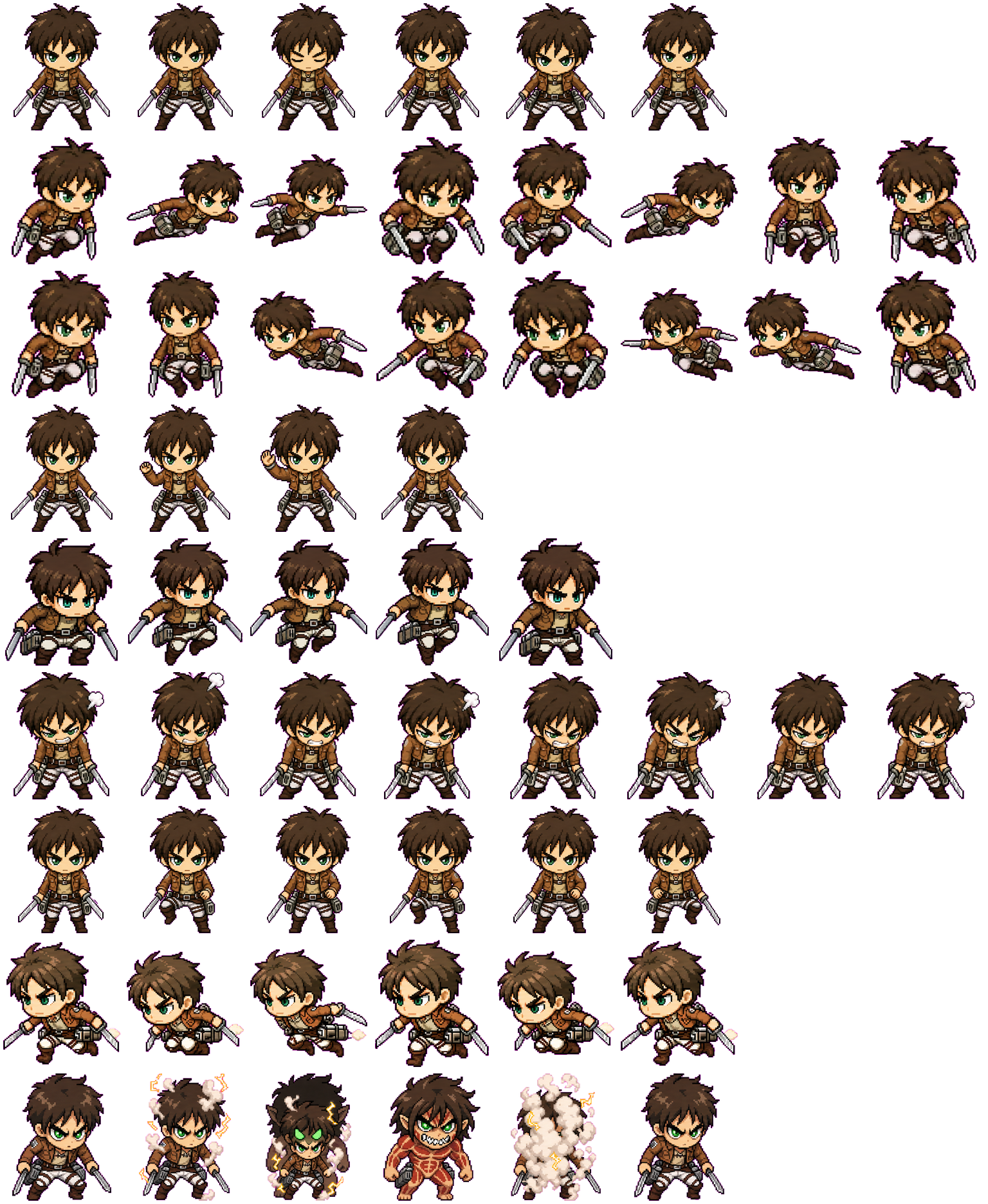 Eren Yeager spritesheet preview