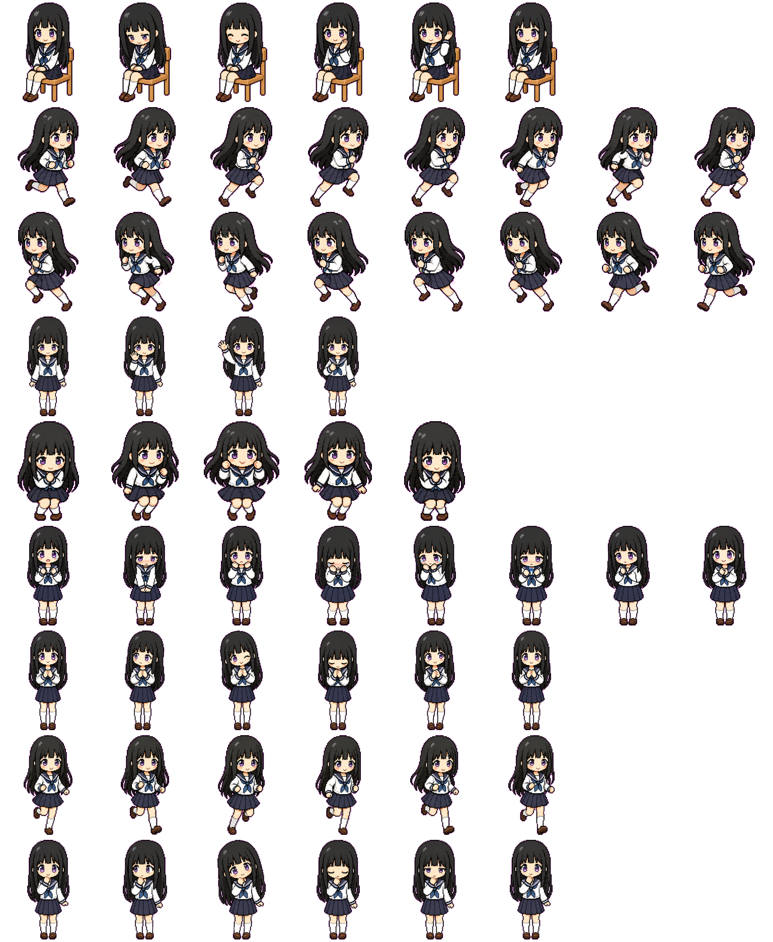 Chitanda Eru spritesheet preview