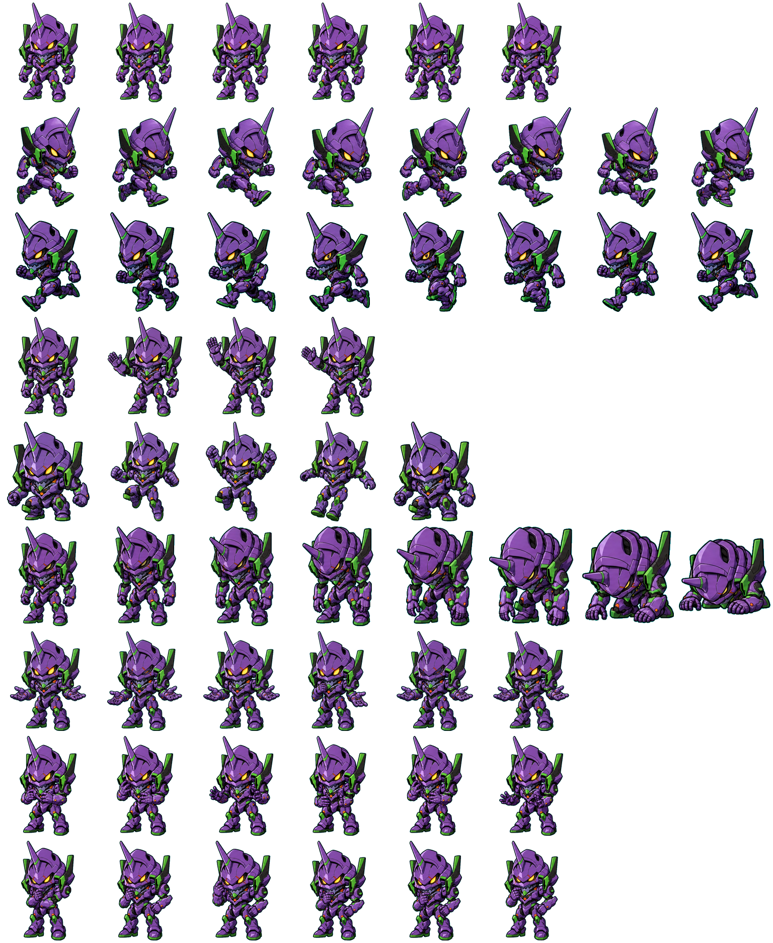 EVA-01 Chibi animated desktop pet preview for Codex Pet
