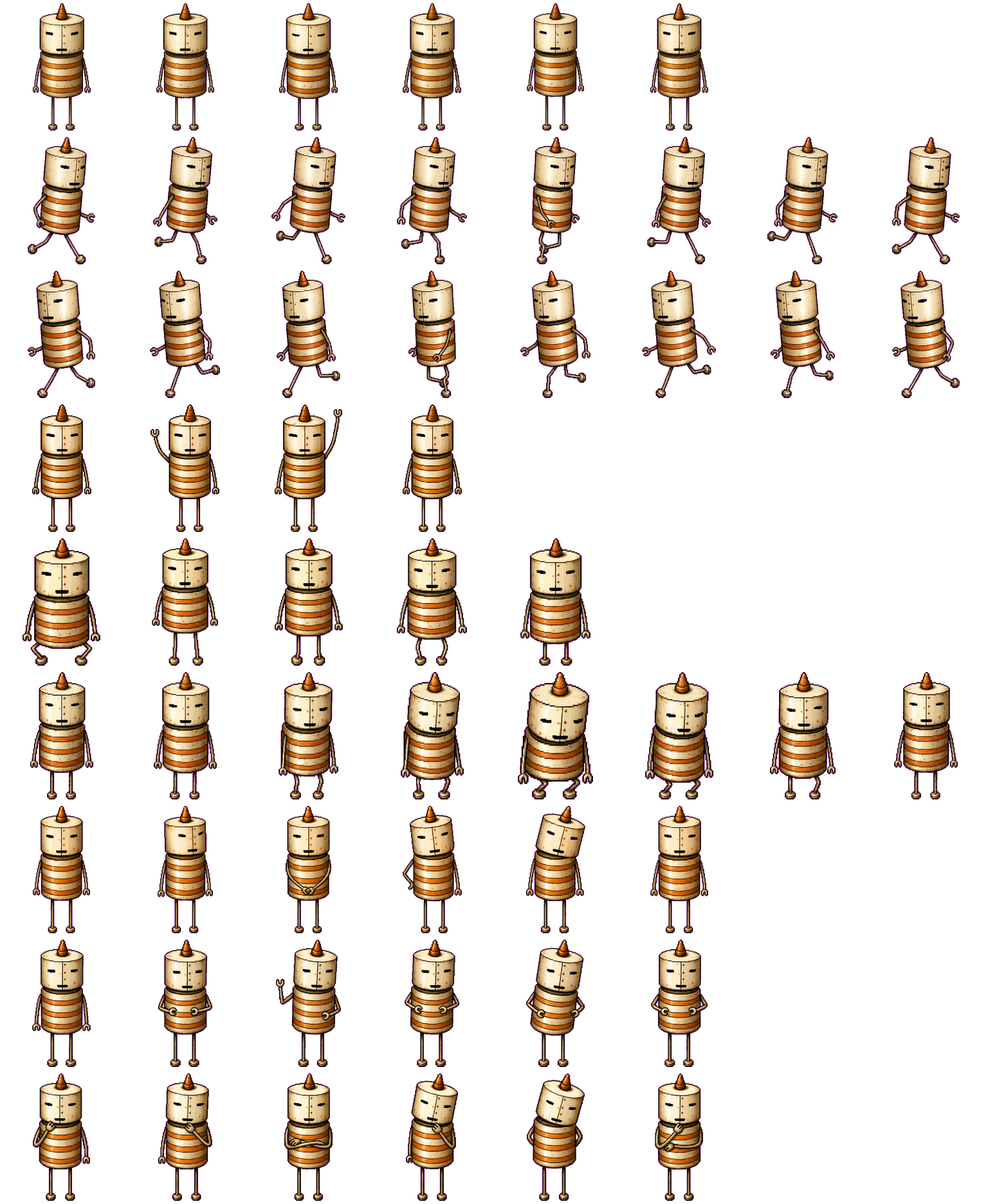 Fat Robot spritesheet preview