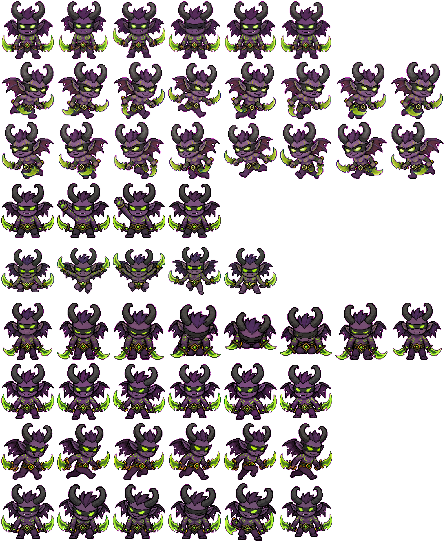 Fel Hunter spritesheet preview
