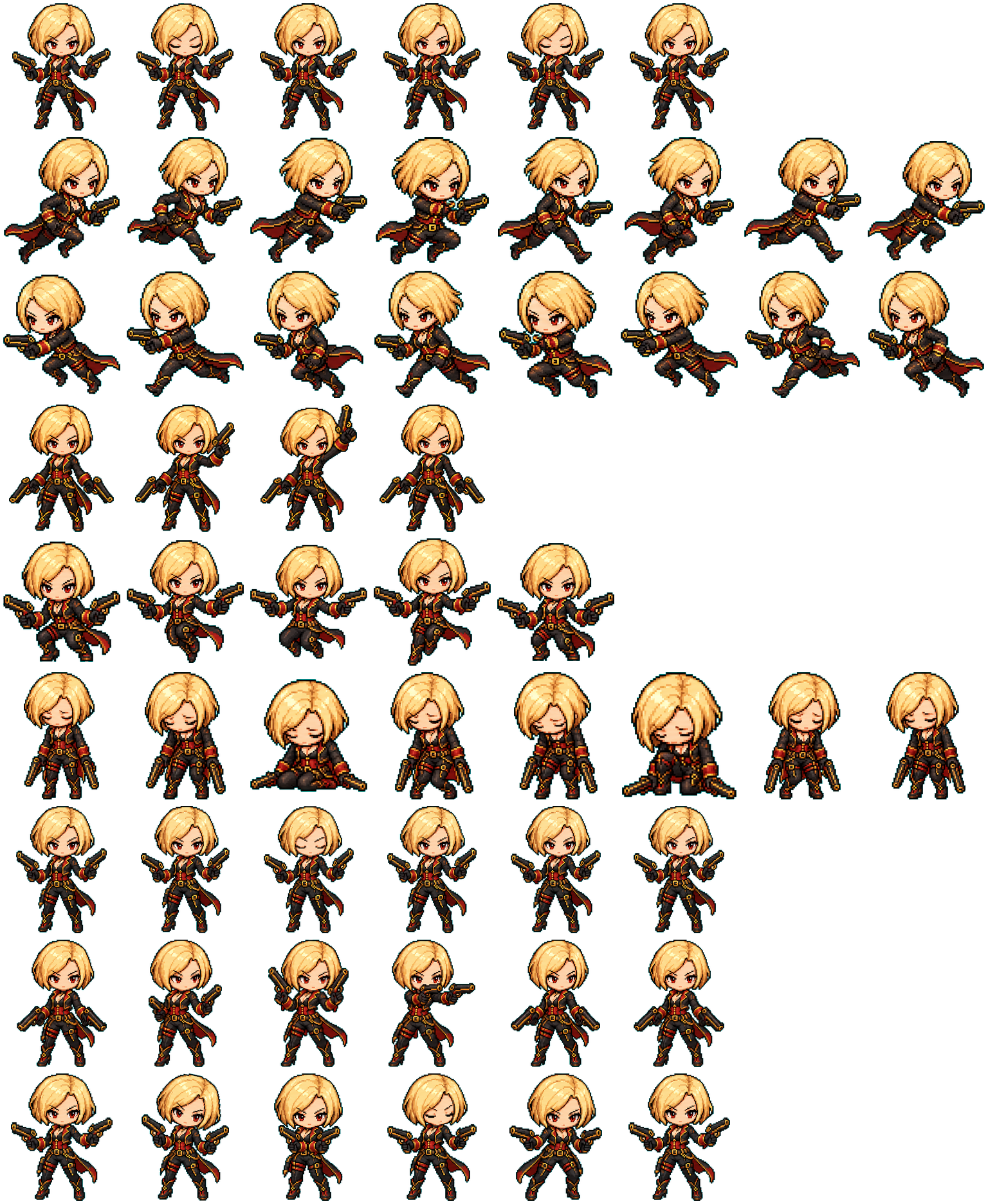 DNF Female Ranger Bloodia spritesheet preview