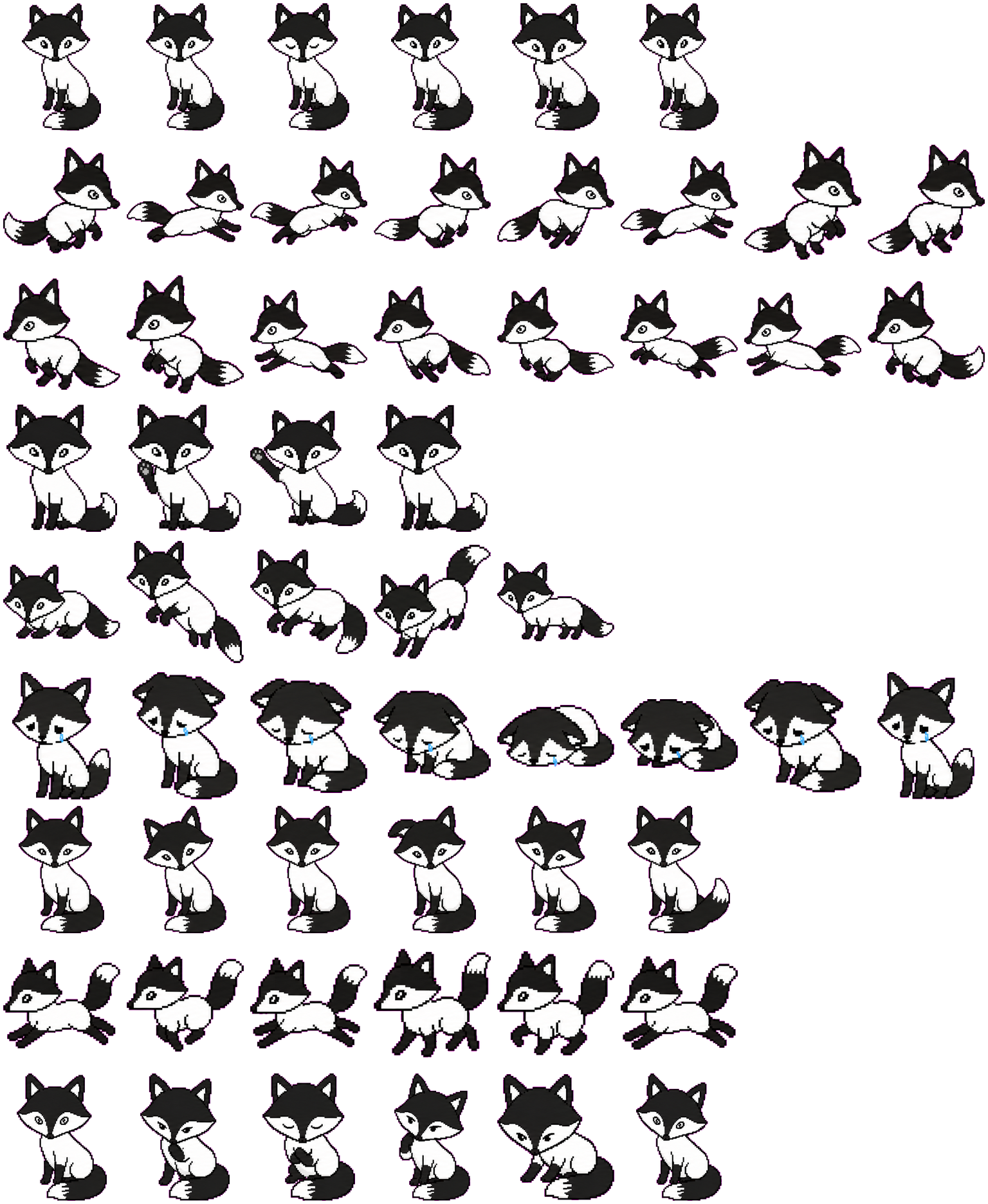 Fox spritesheet preview
