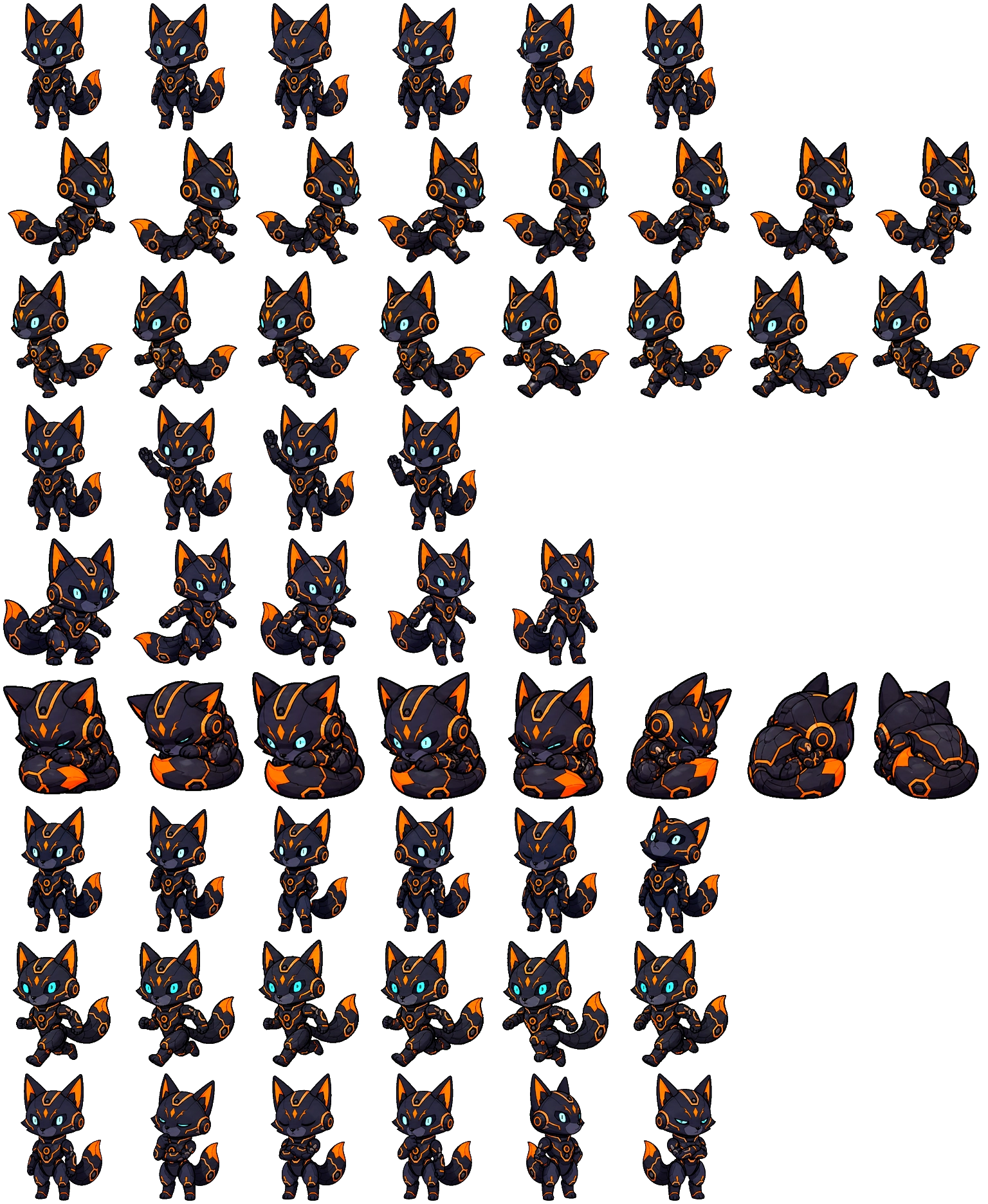 Foxat spritesheet preview