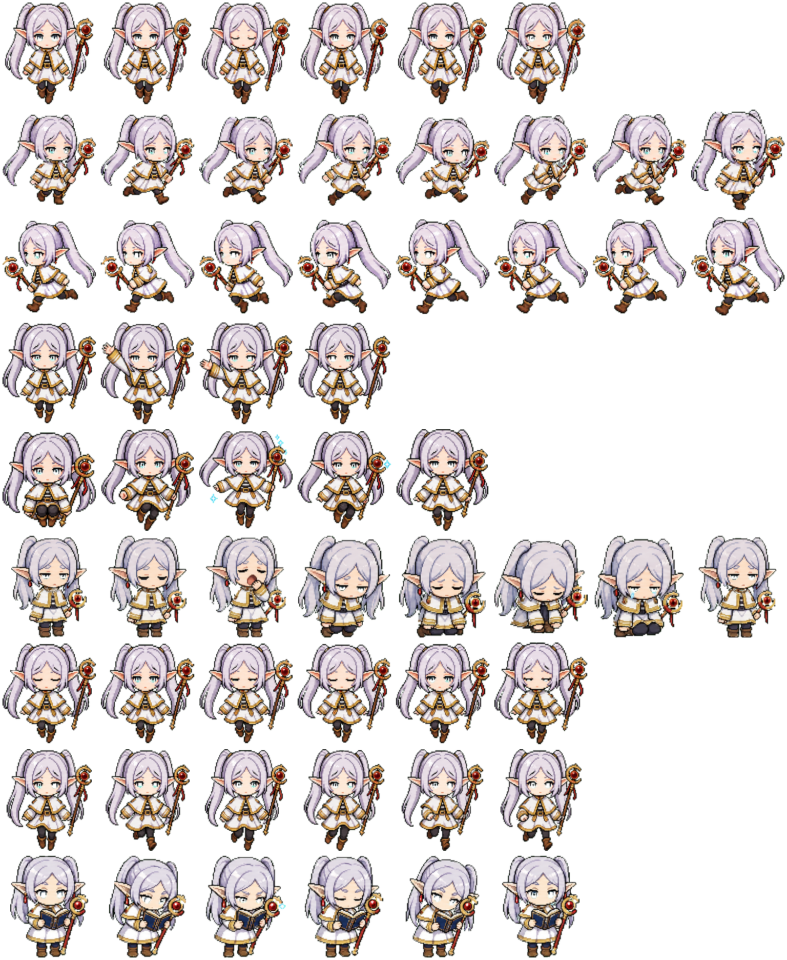 Frieren spritesheet preview