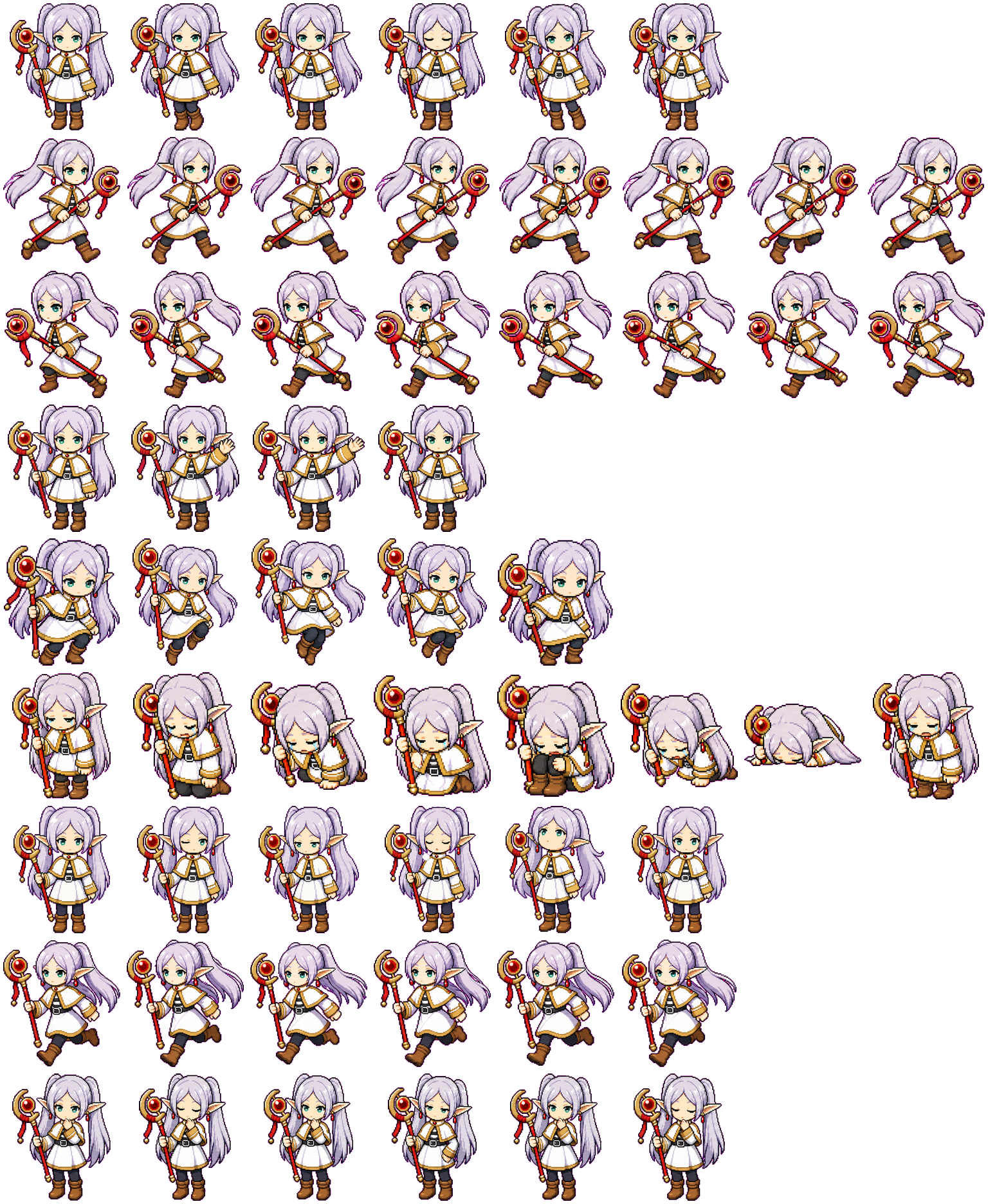 Frieren spritesheet preview