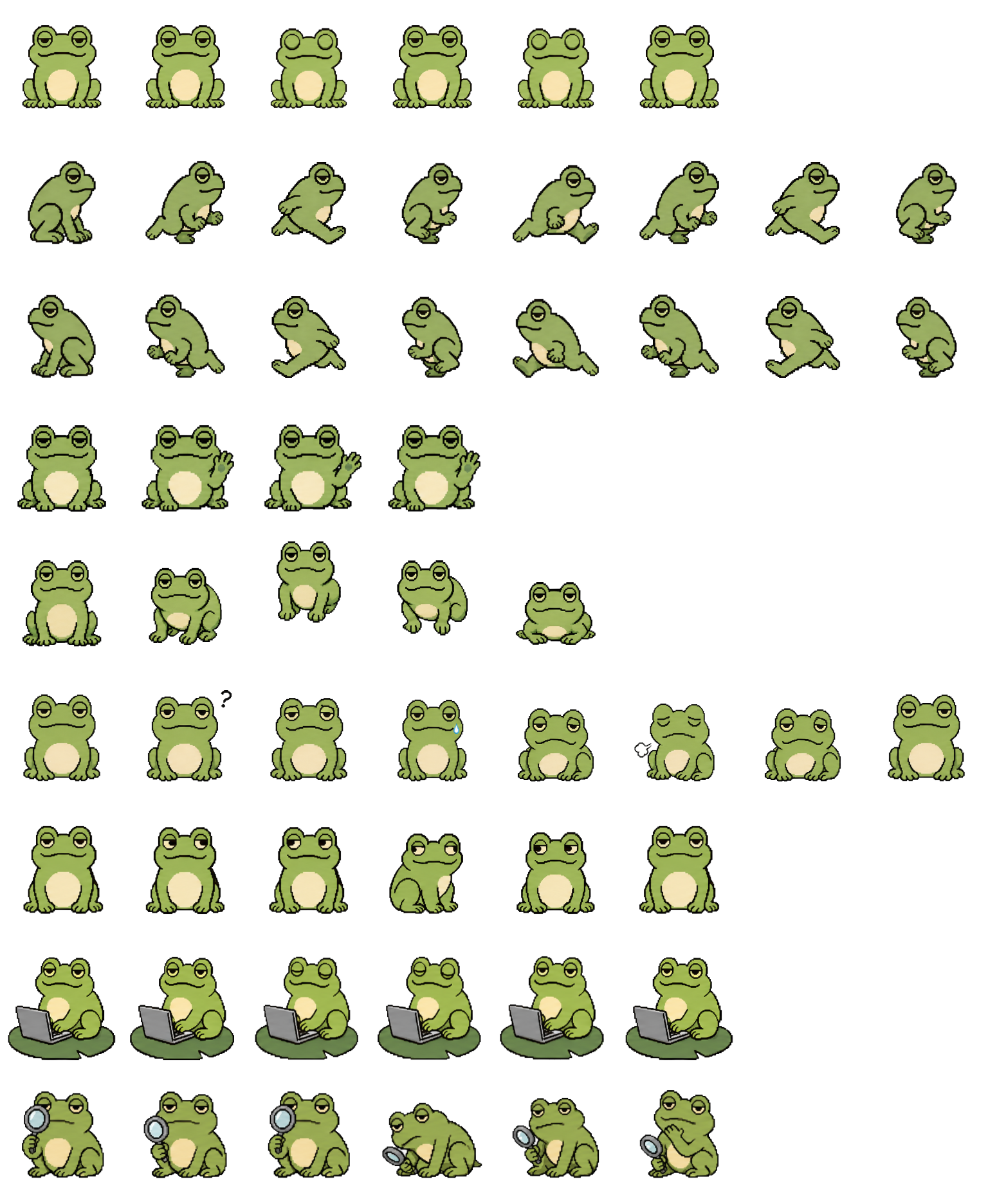 Frog animated desktop pet preview for Codex Pet