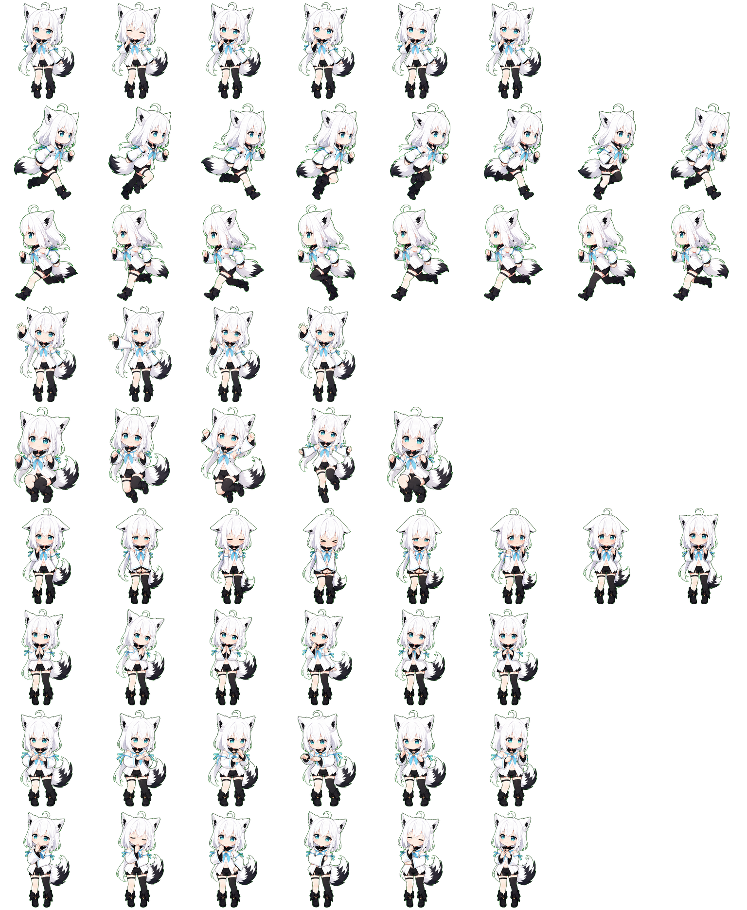 Fubuki animated desktop pet preview for Codex Pet
