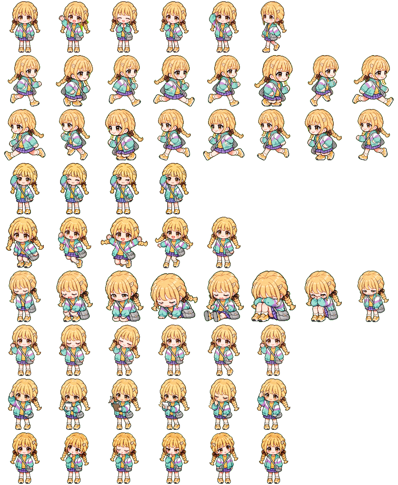 Fujita Kotone spritesheet preview