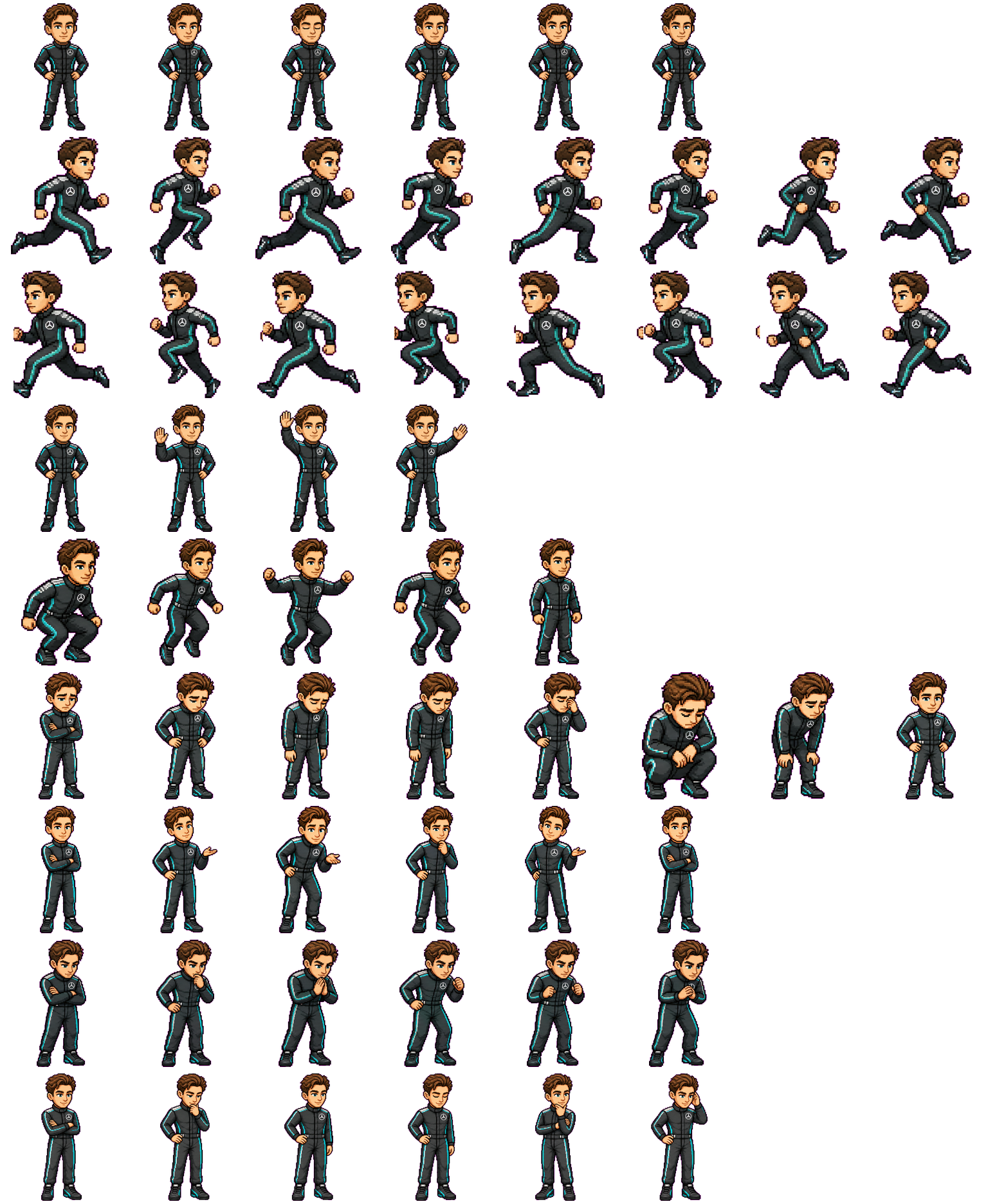 George Russell animated desktop pet preview for Codex Pet