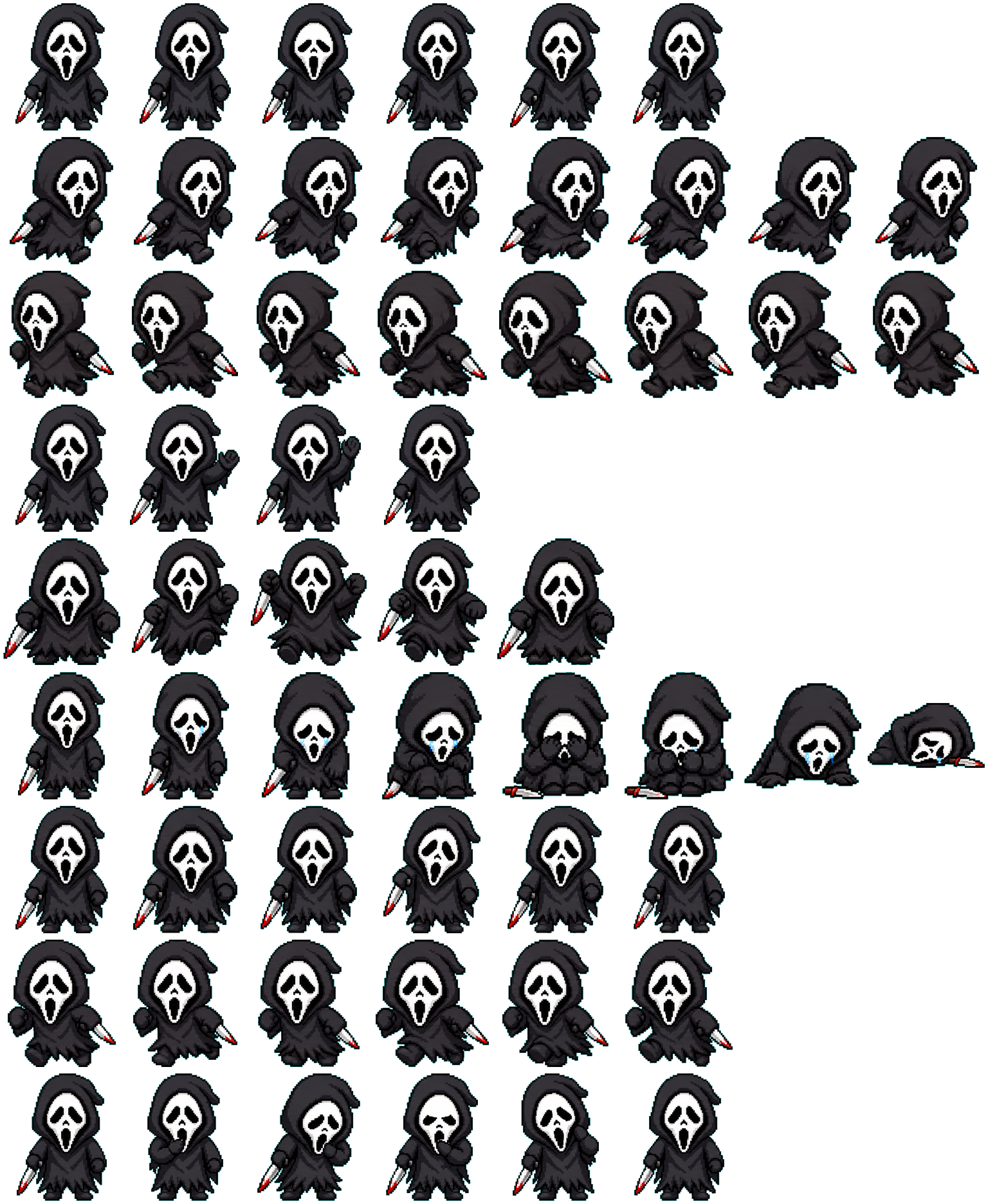 Ghostface spritesheet preview