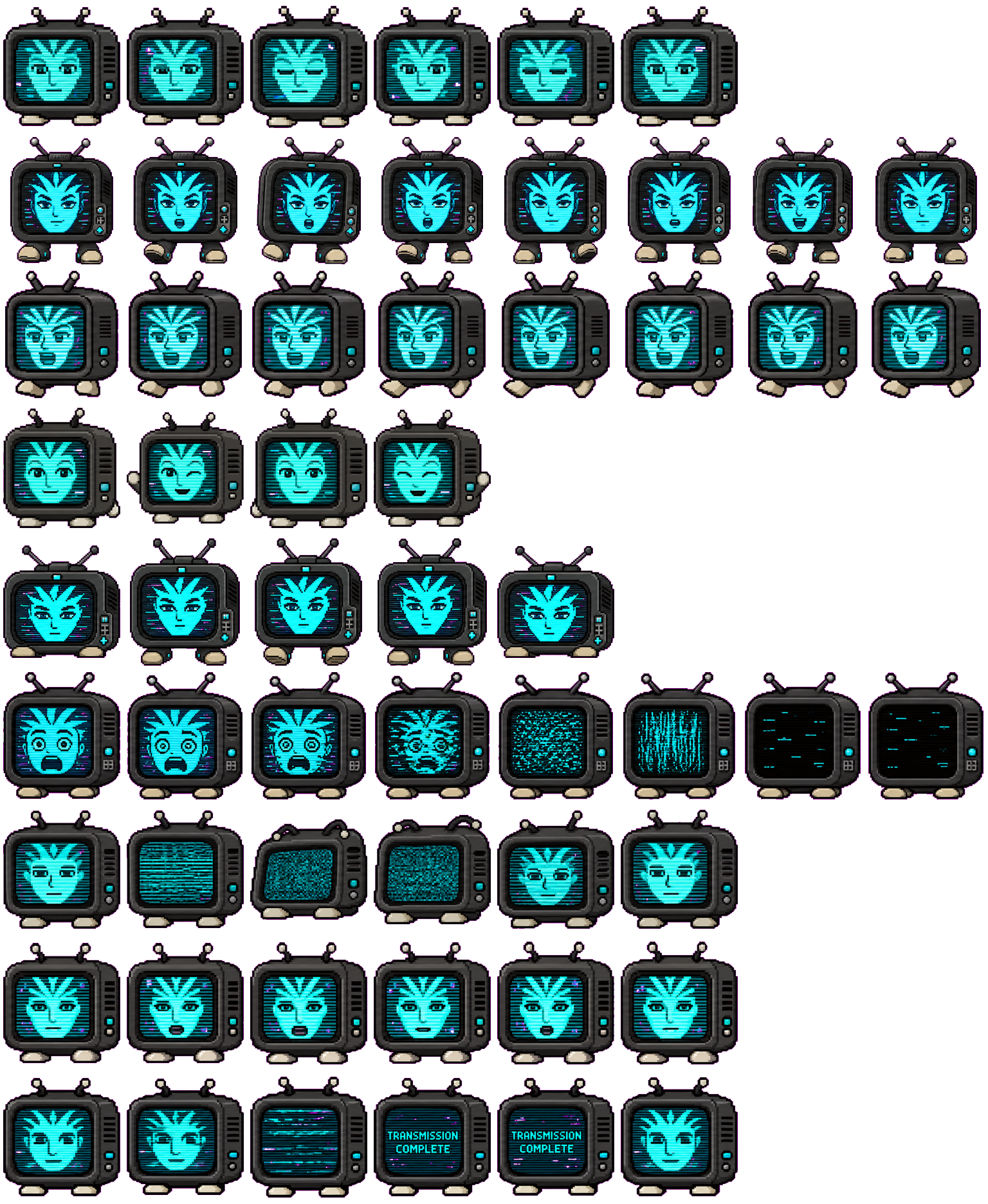 Glitch Prophet spritesheet preview