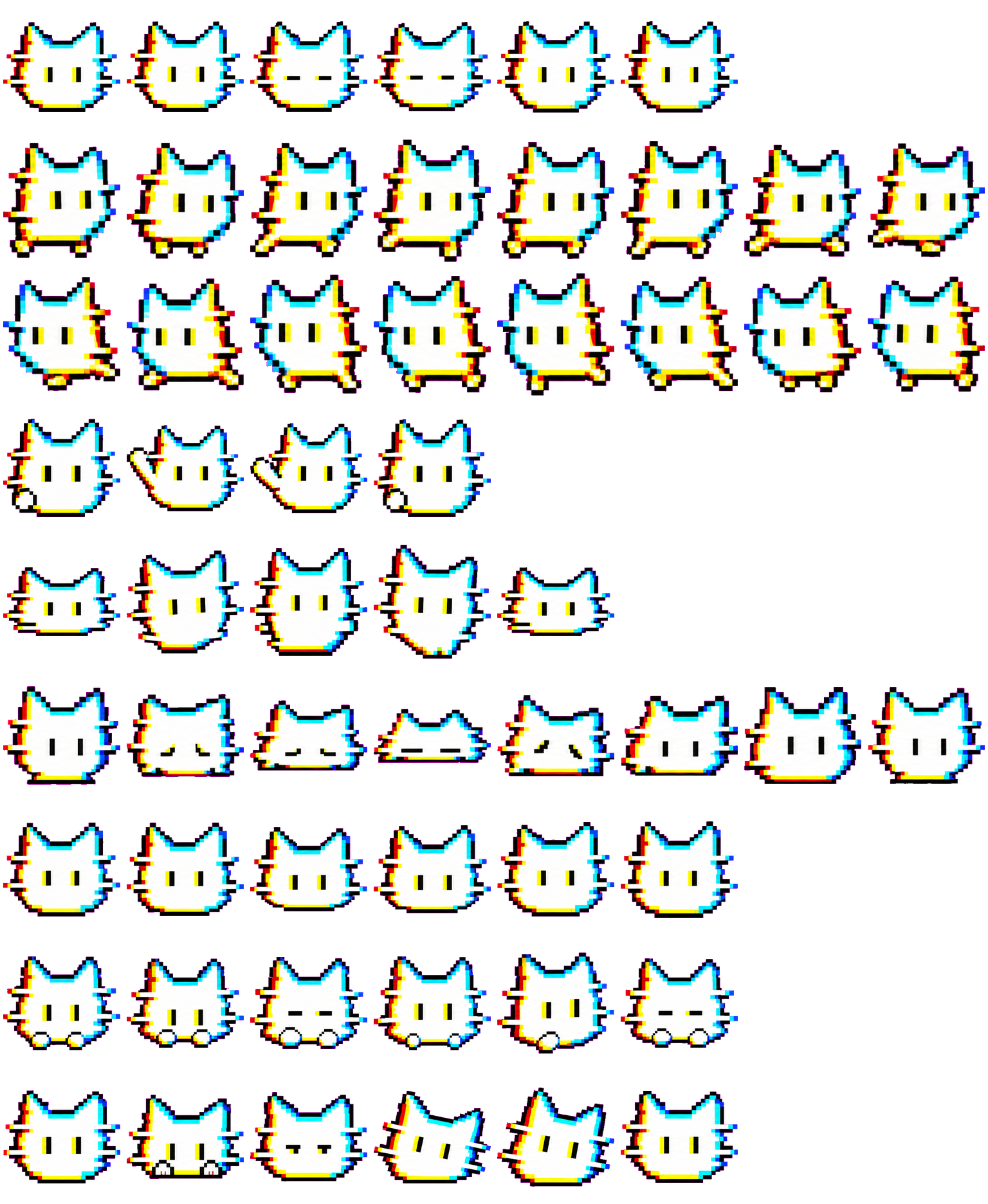Glitchcat Codex Pet アニメーションデスクトップペットのプレビュー