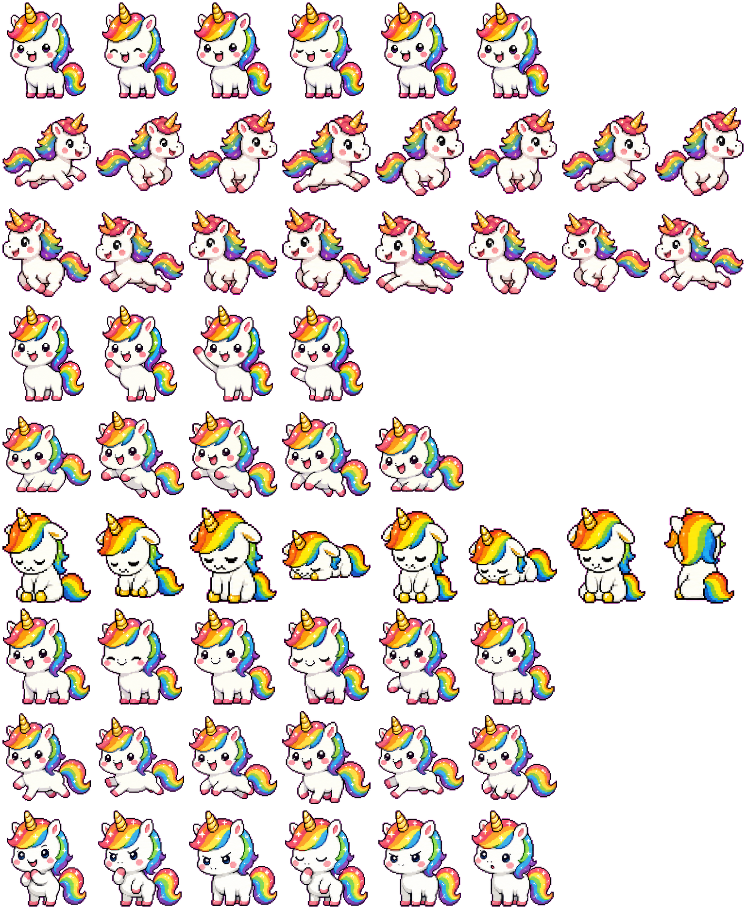 Glitterhoof spritesheet preview