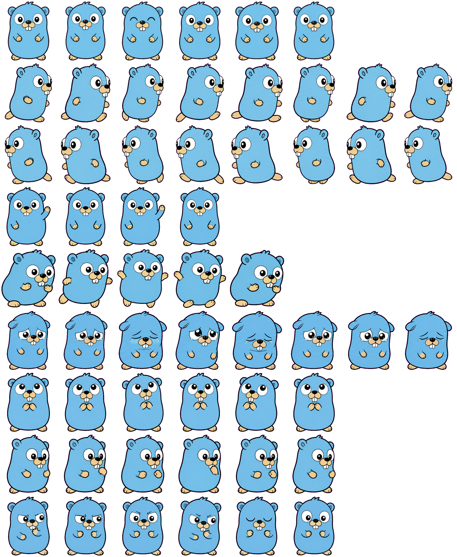Go Gopher animated desktop pet preview for Codex Pet