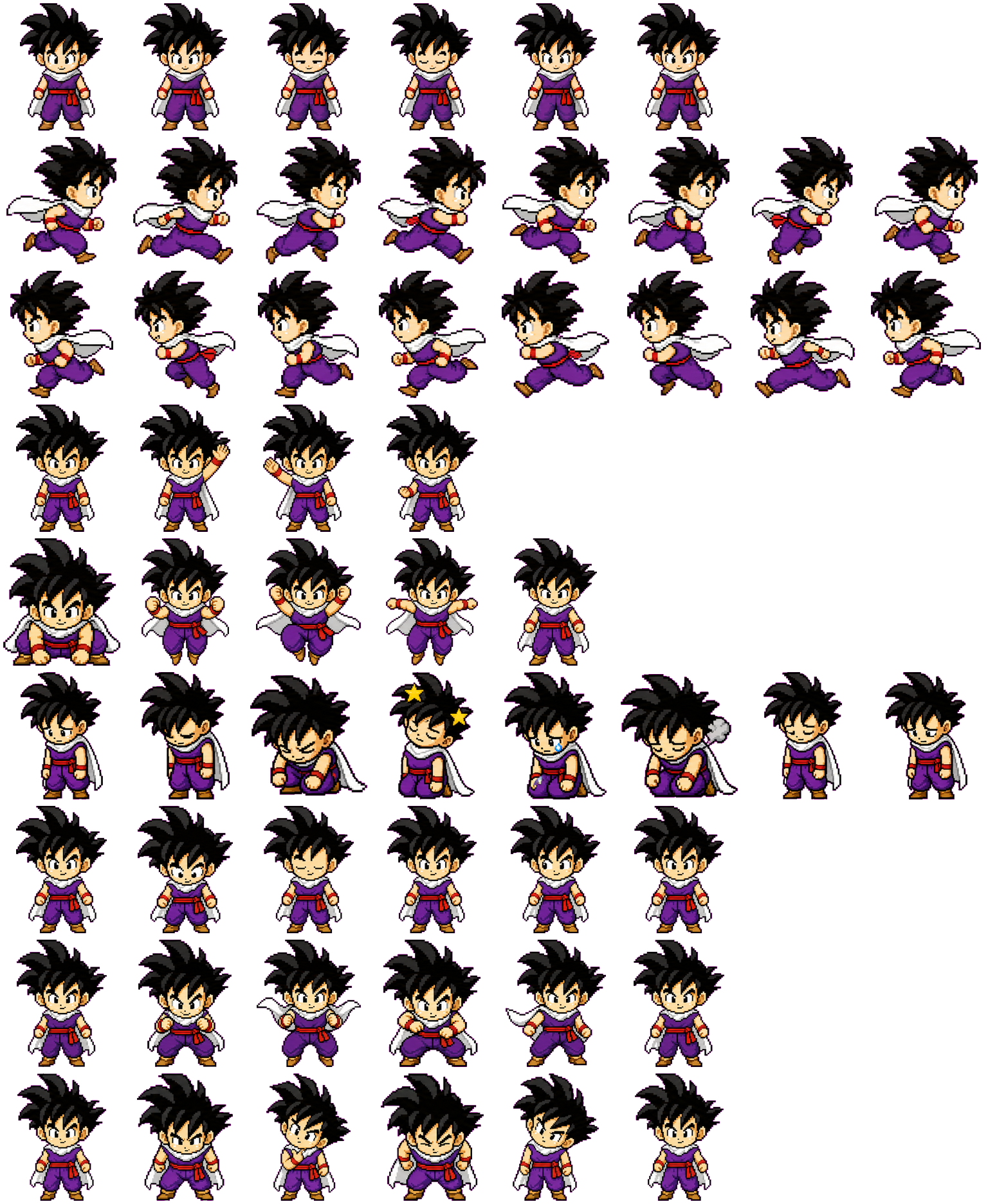 Gohan spritesheet preview