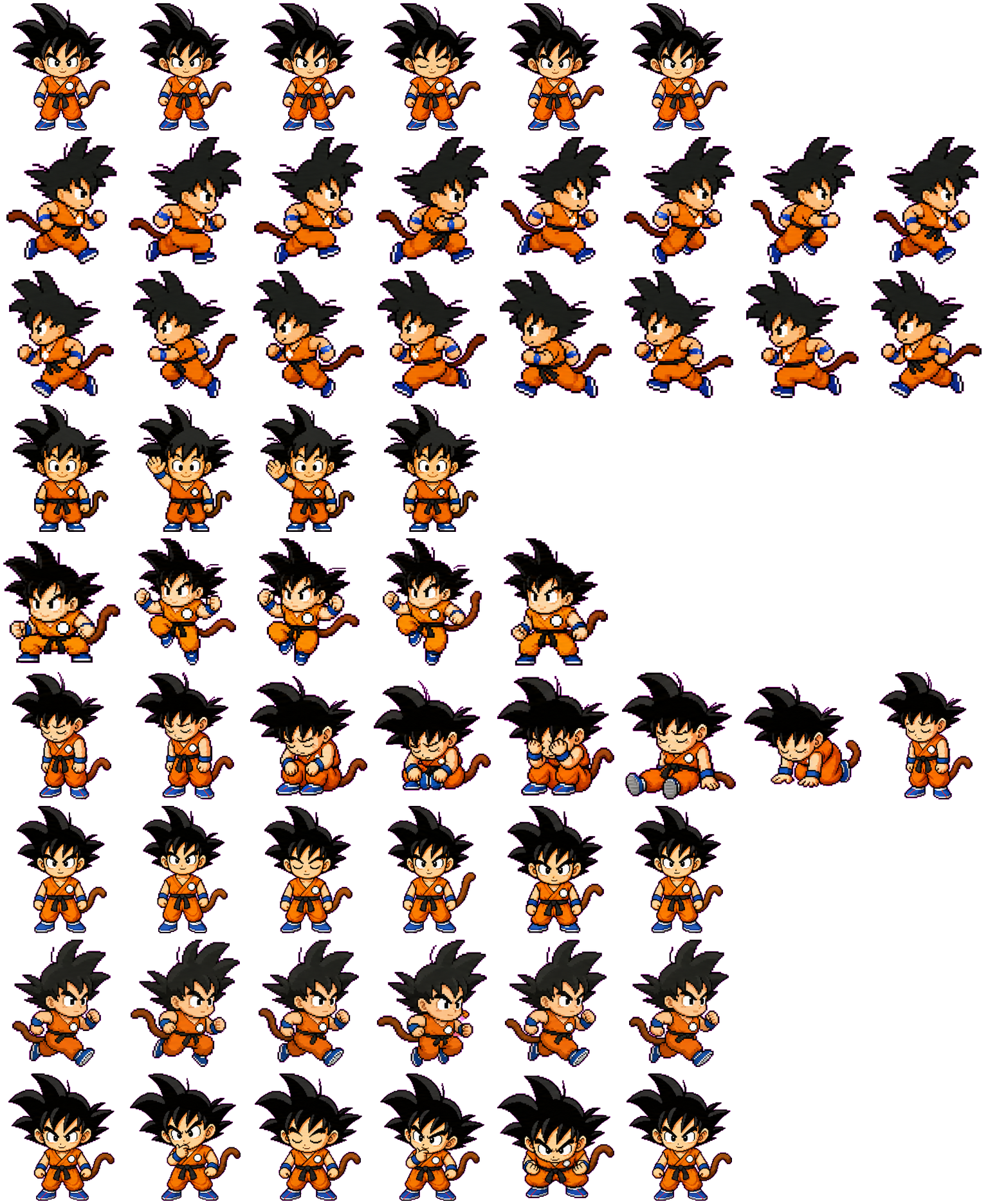 Goku spritesheet preview