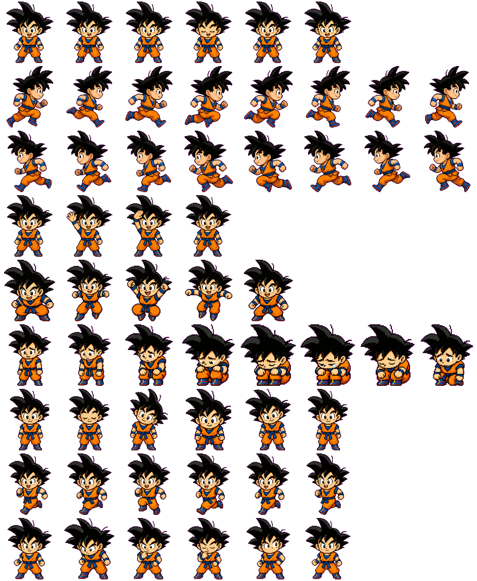 Goku spritesheet preview