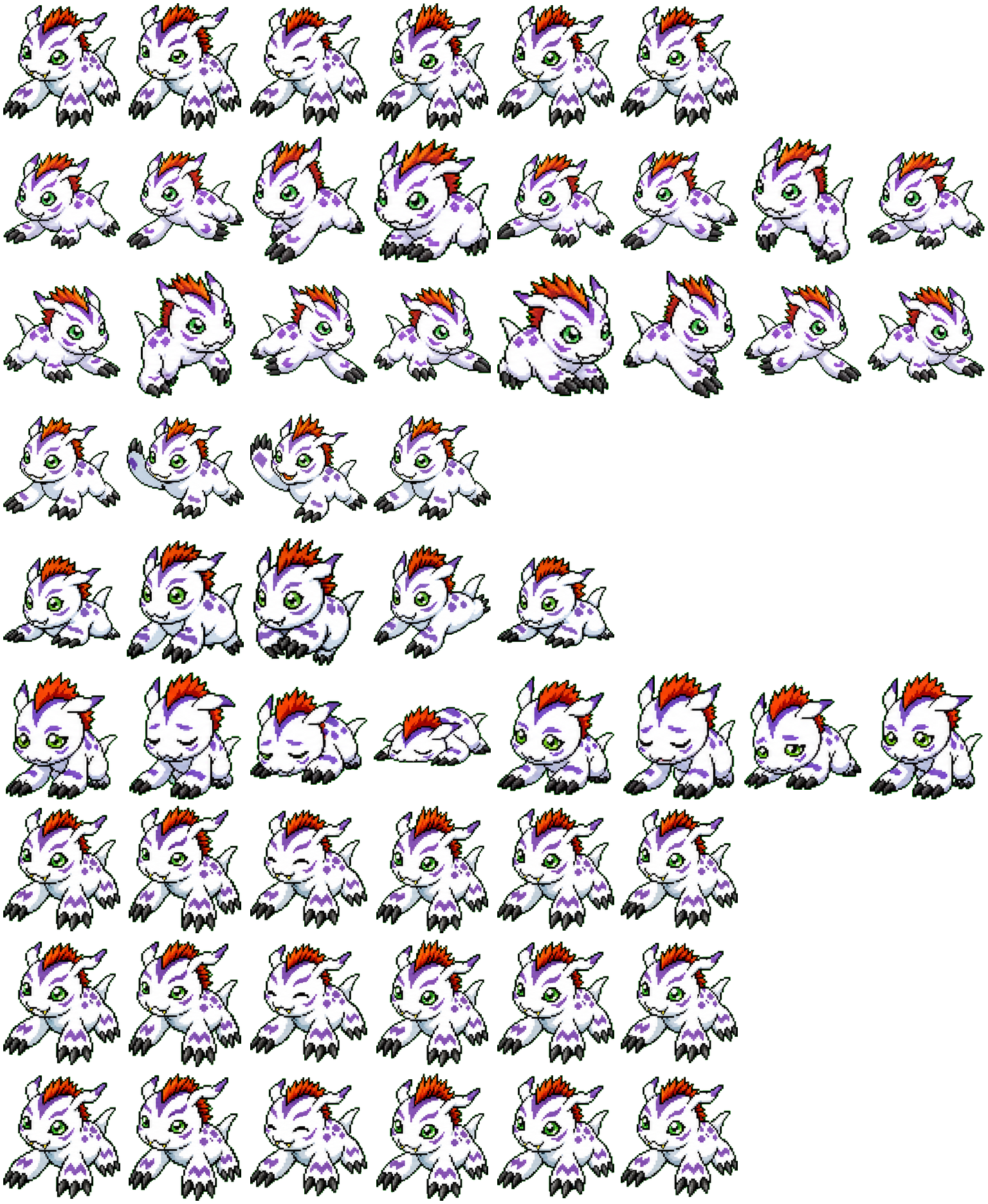 Gomamon spritesheet preview