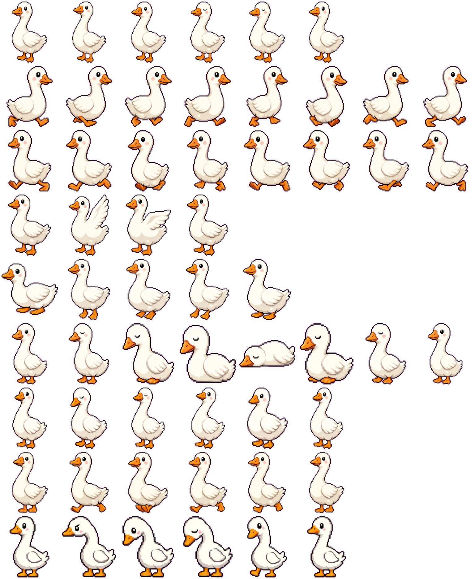 Goose spritesheet preview