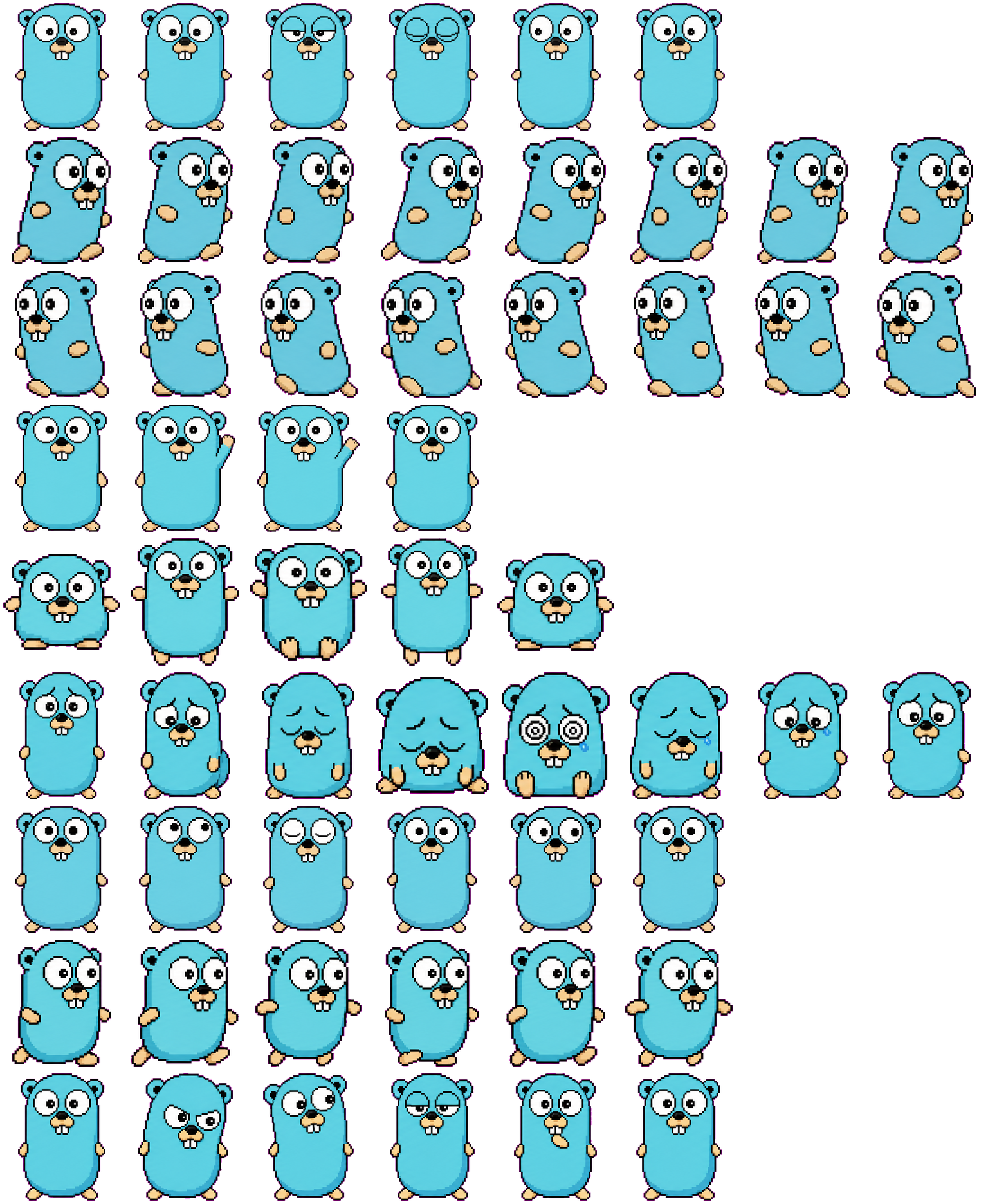 Gopher spritesheet preview